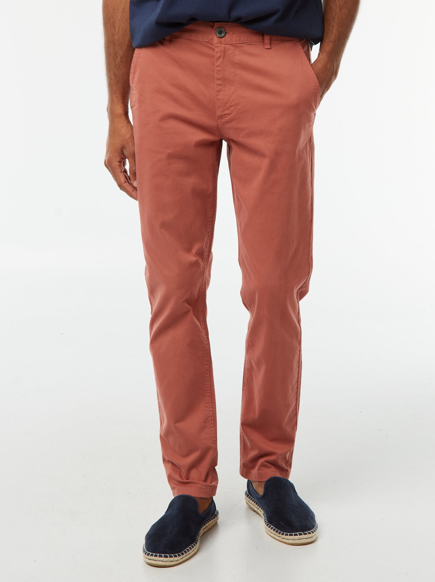 Pantalon chino slim - Rose