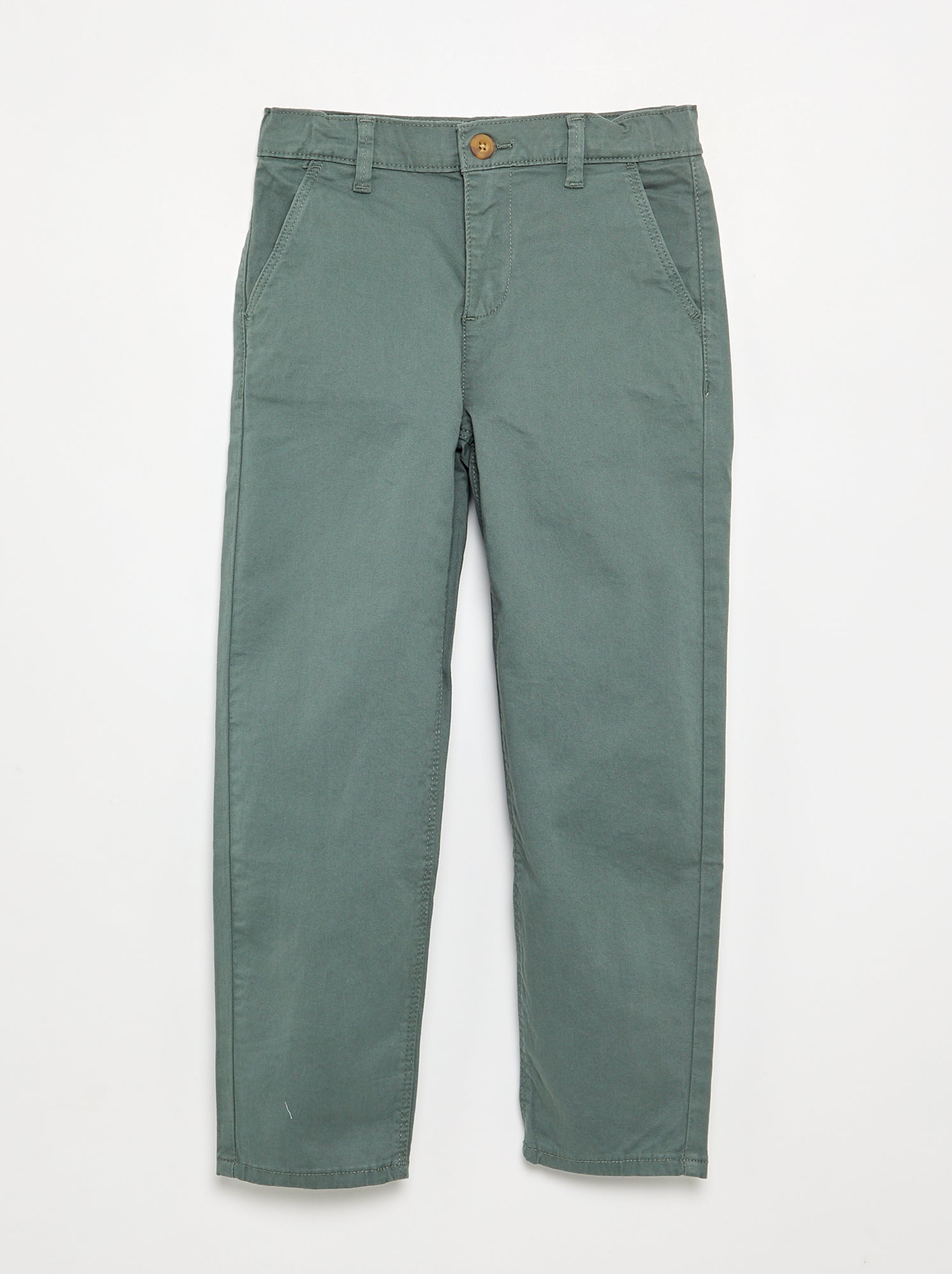 Pantalon chino slim - Vert