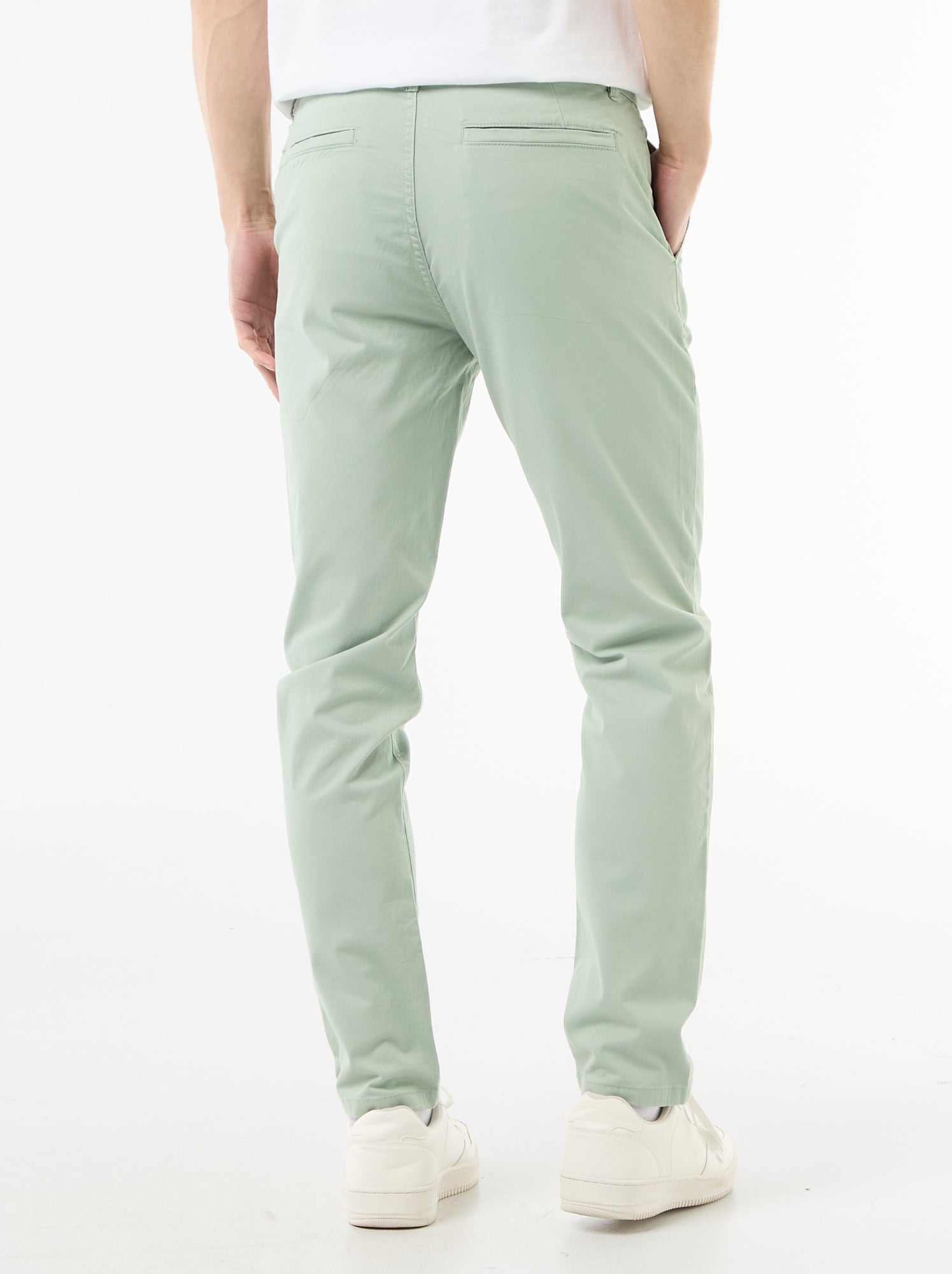 Pantalon chino slim - Vert (VJ070_142)