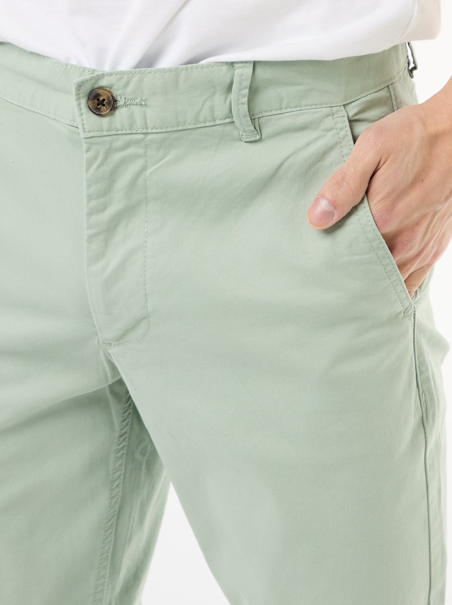 Pantalon chino slim - Vert (VJ070_142)