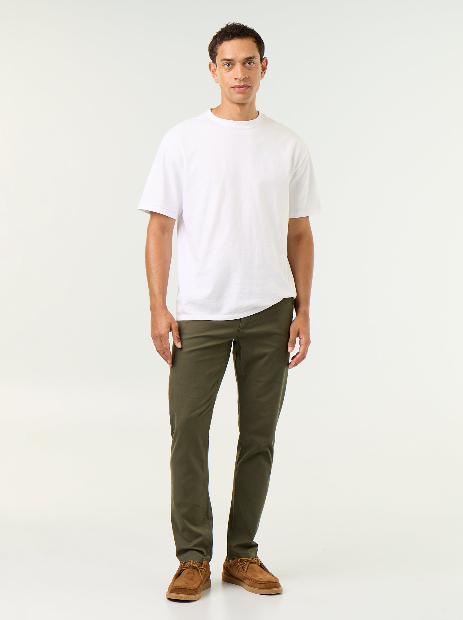 Pantalon chino slim - Vert (VJ070_168)