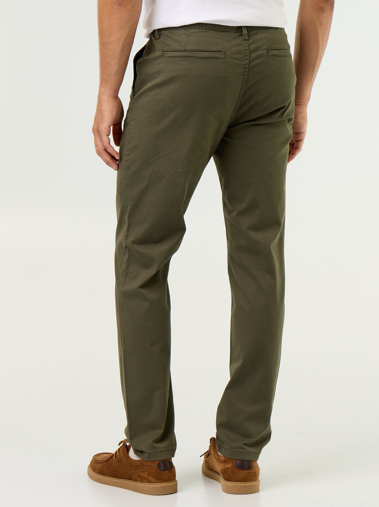 Pantalon chino slim - Vert (VJ070_168)