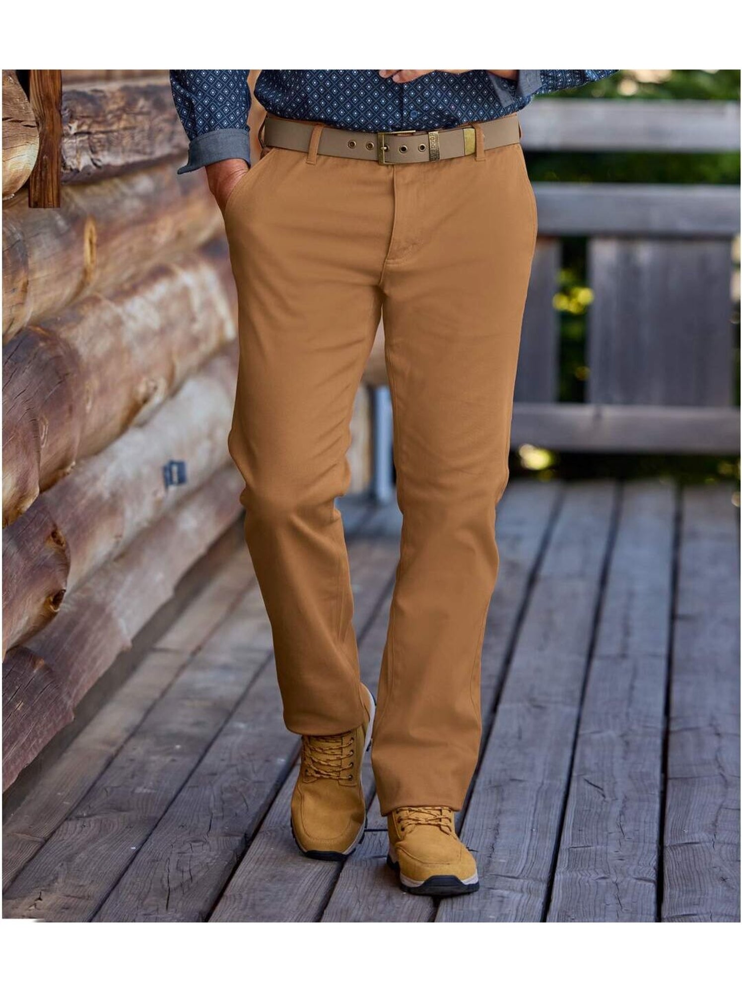 Pantalon chino stretch - atlas for men - Camel