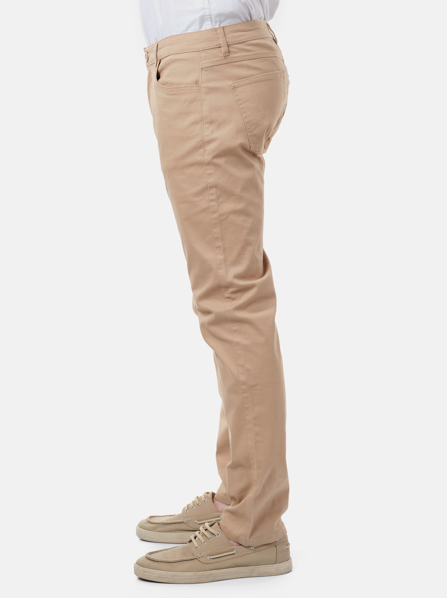 Pantalon chino uni - Beige