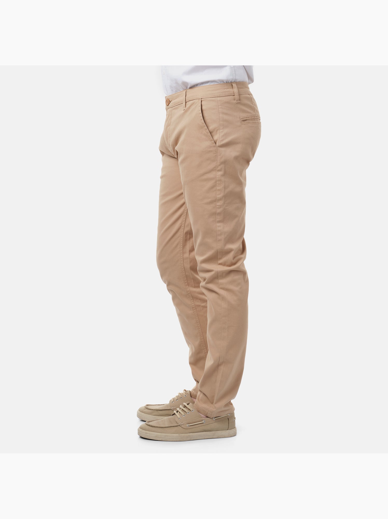 Pantalon chino uni - Beige
