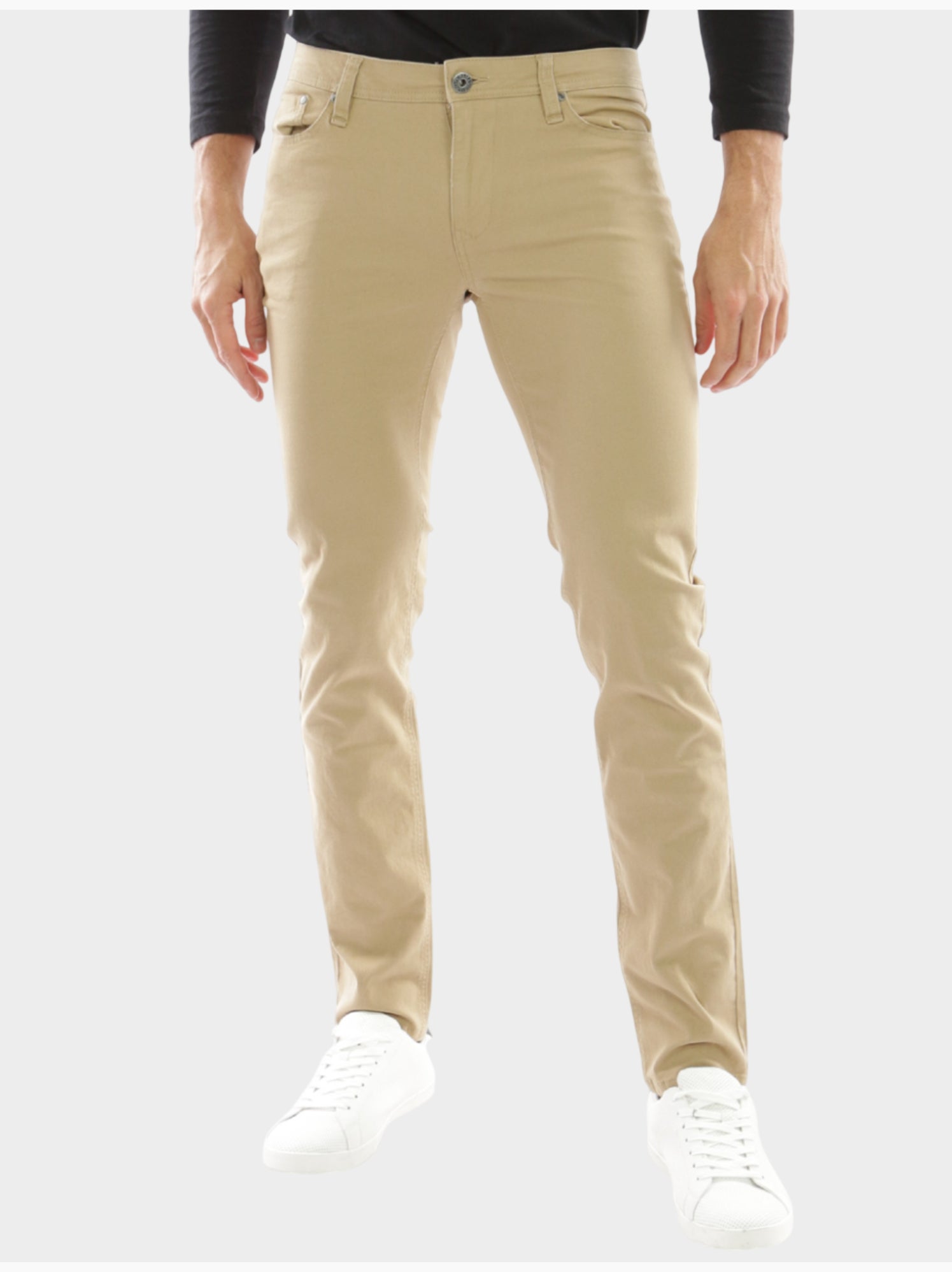 Pantalon chino uni - Beige