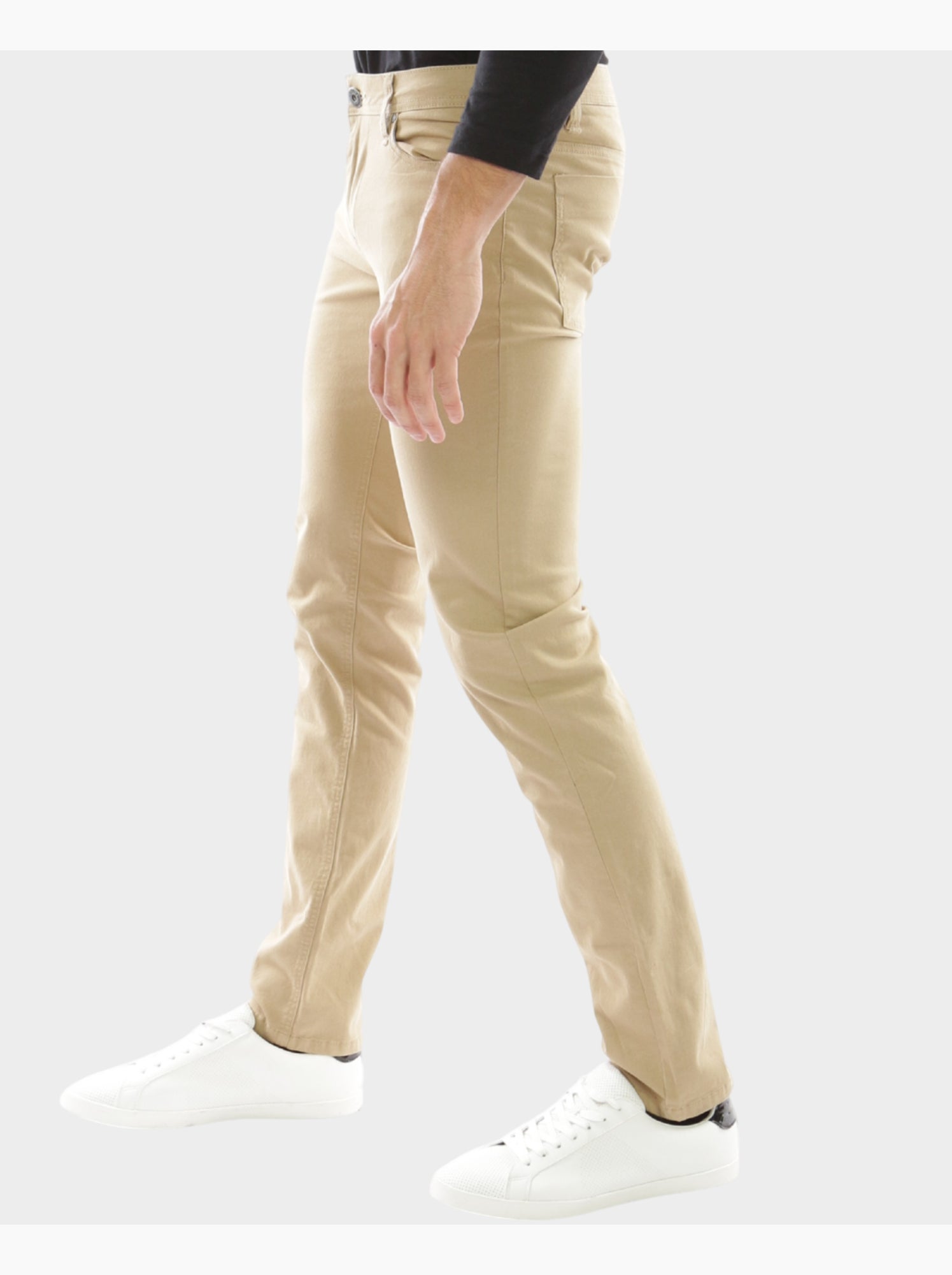 Pantalon chino uni - Beige