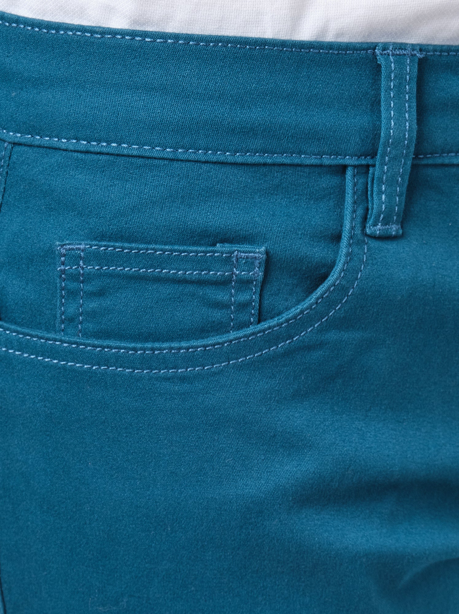 Pantalon chino uni - Bleu