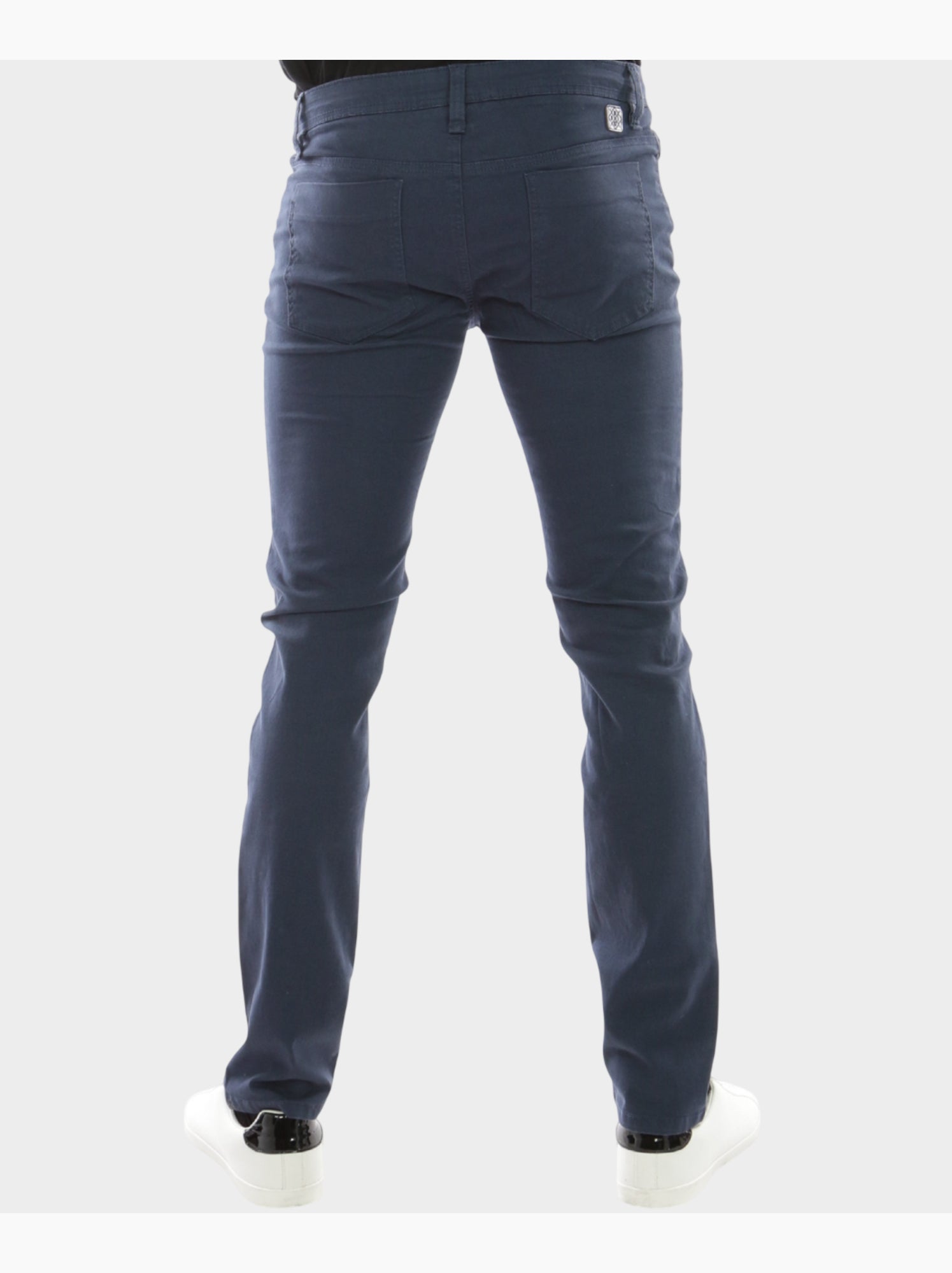 Pantalon chino uni - Bleu marine
