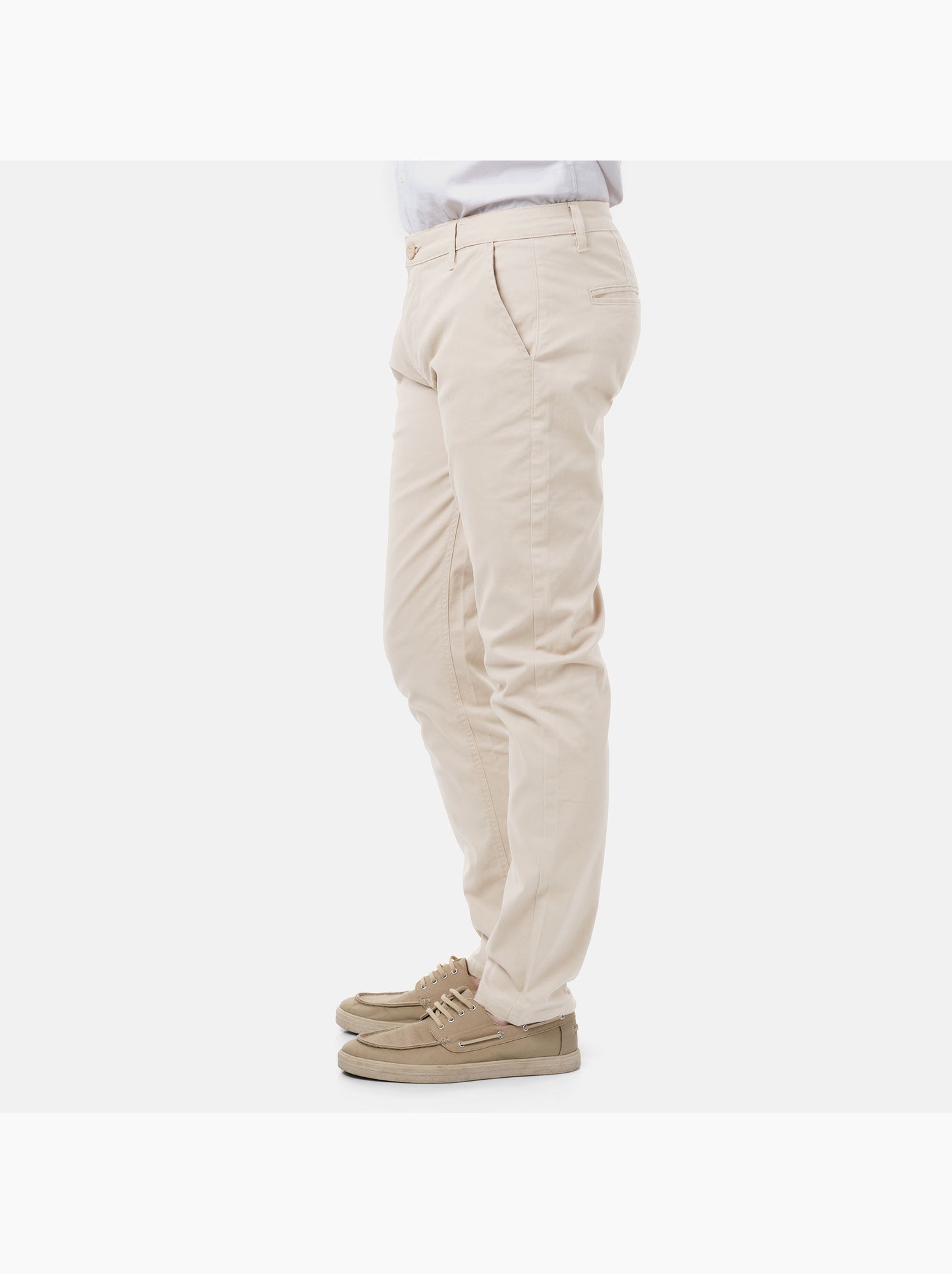 Pantalon chino uni - Ecru