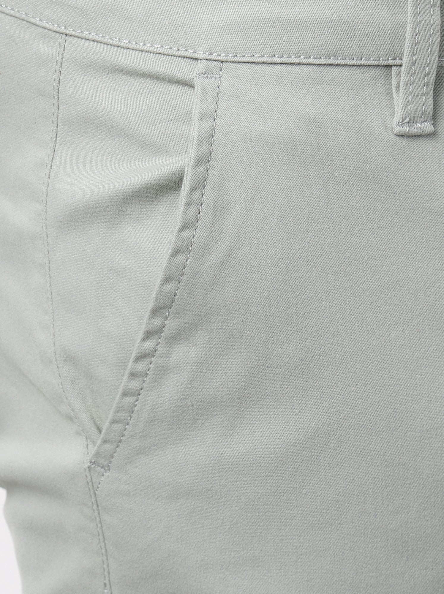 Pantalon chino uni - Gris