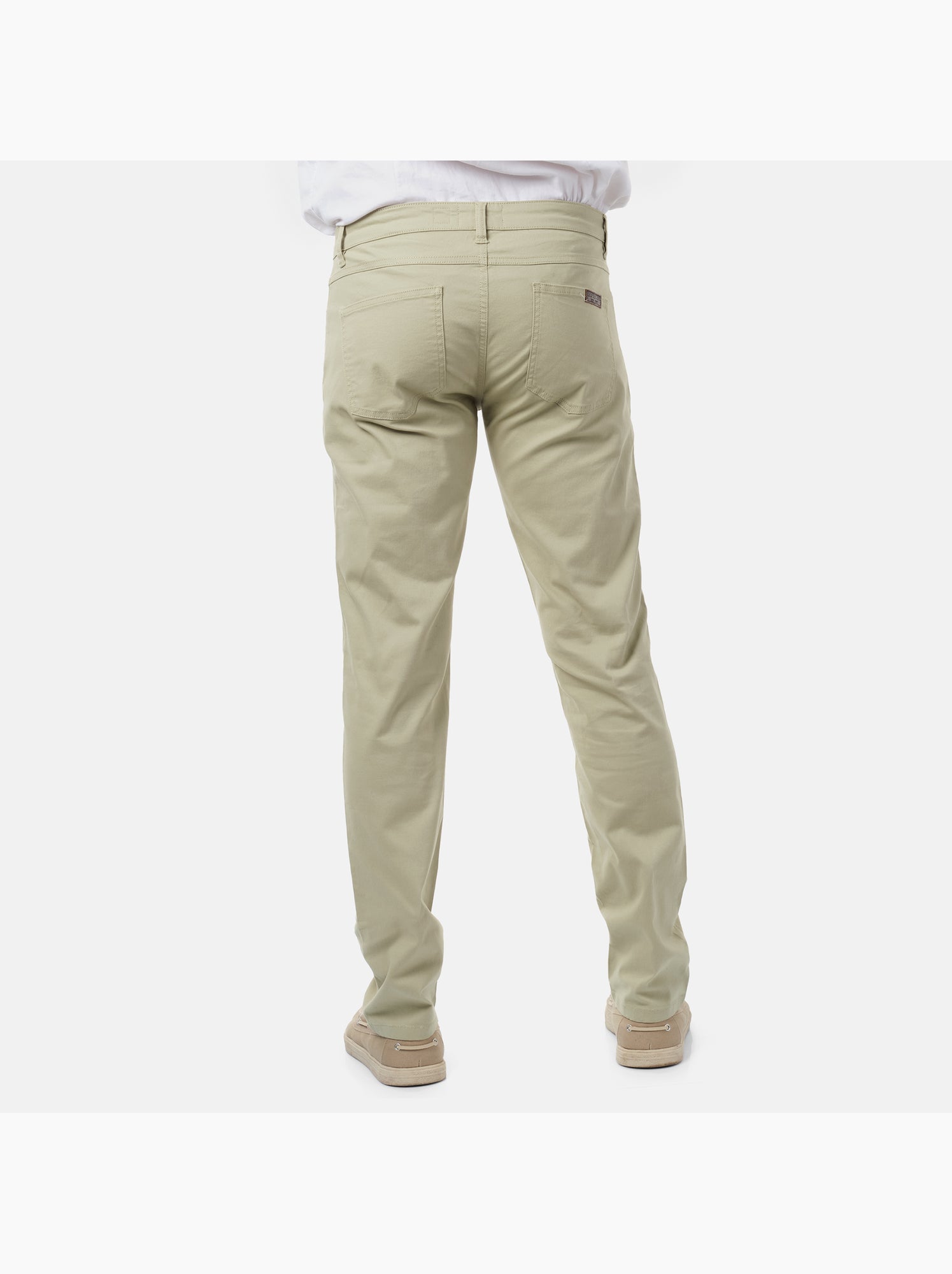 Pantalon chino uni - Kaki