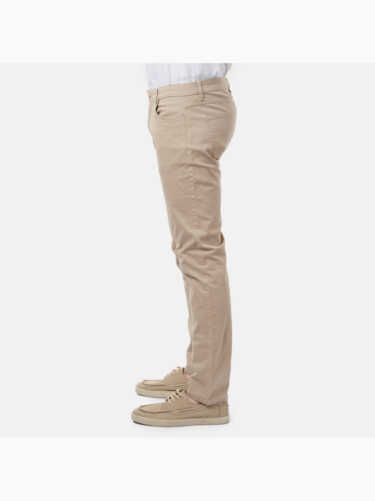 Pantalon chino uni - Taupe