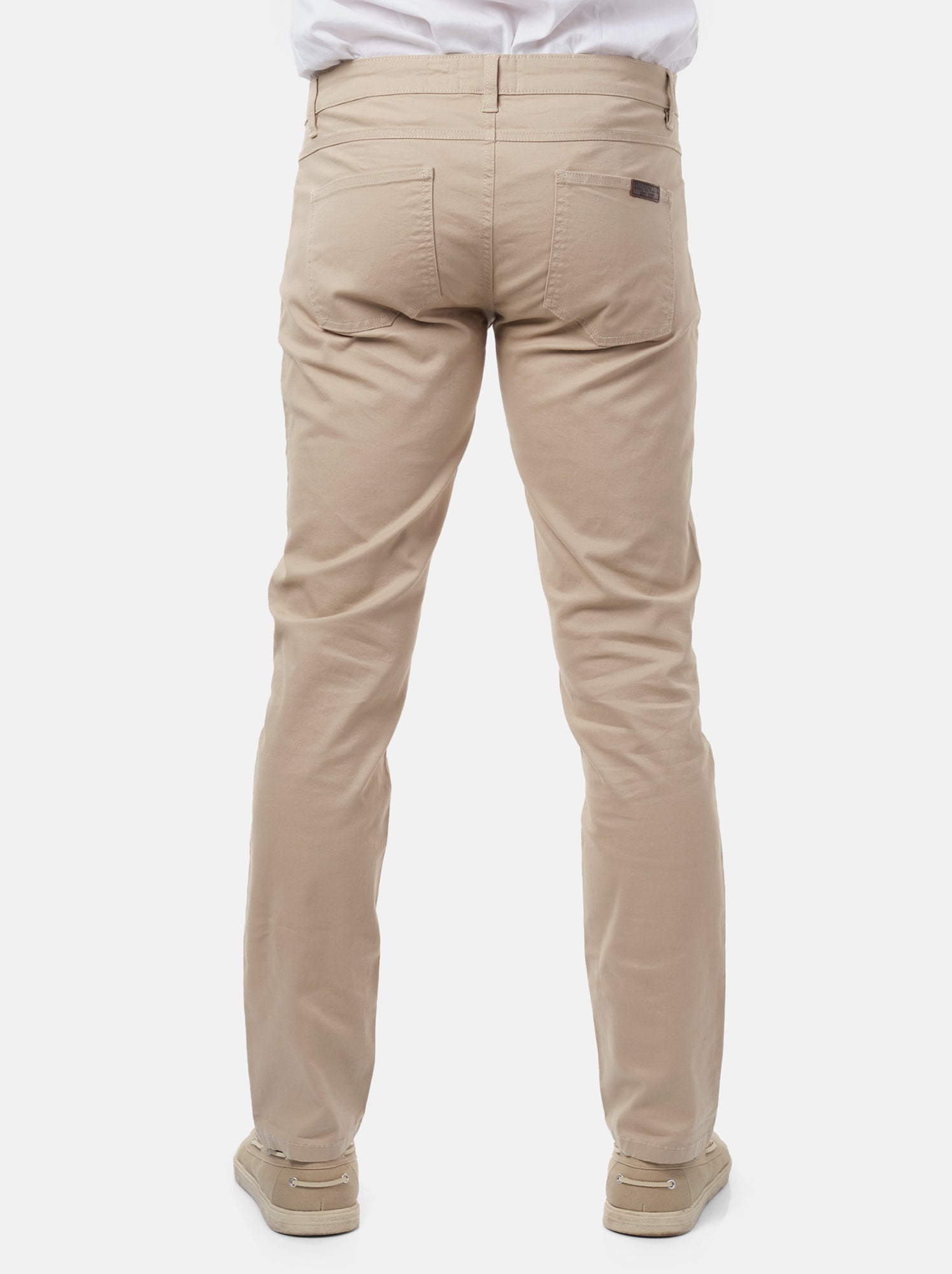 Pantalon chino uni - Taupe