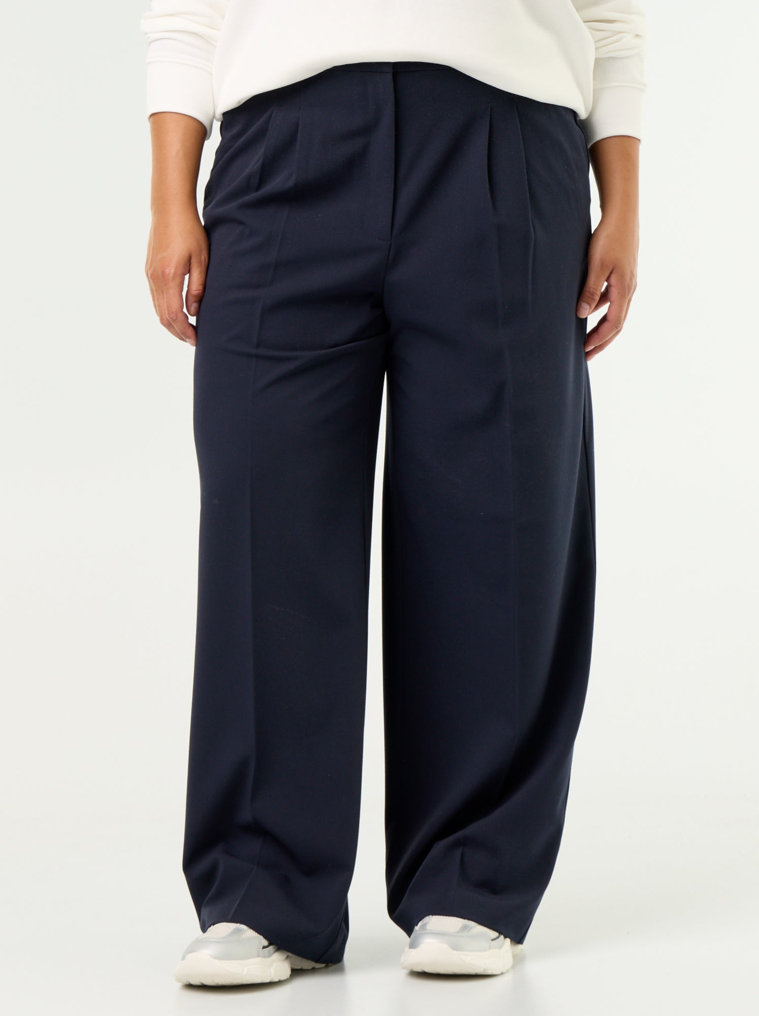 Pantalon cigarette large - Bleu