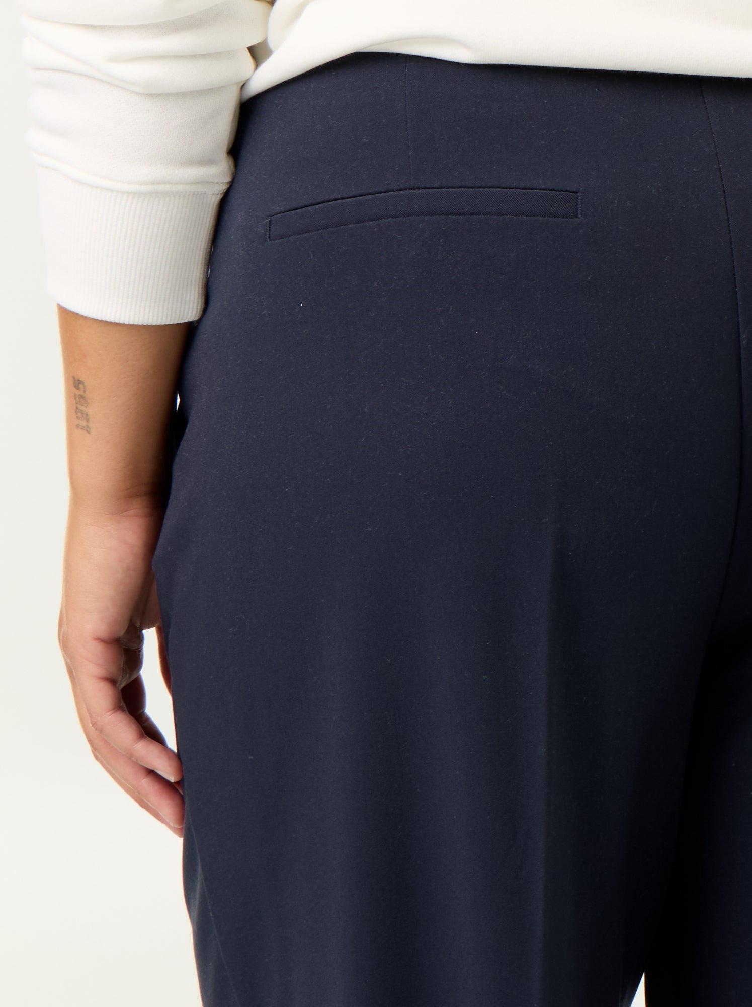 Pantalon cigarette large - Bleu