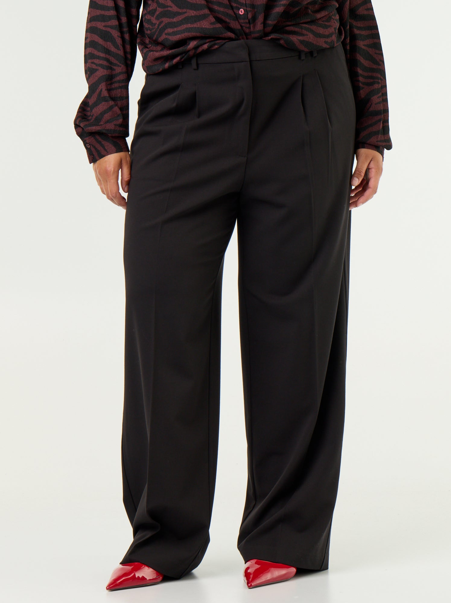 Pantalon cigarette large - Noir