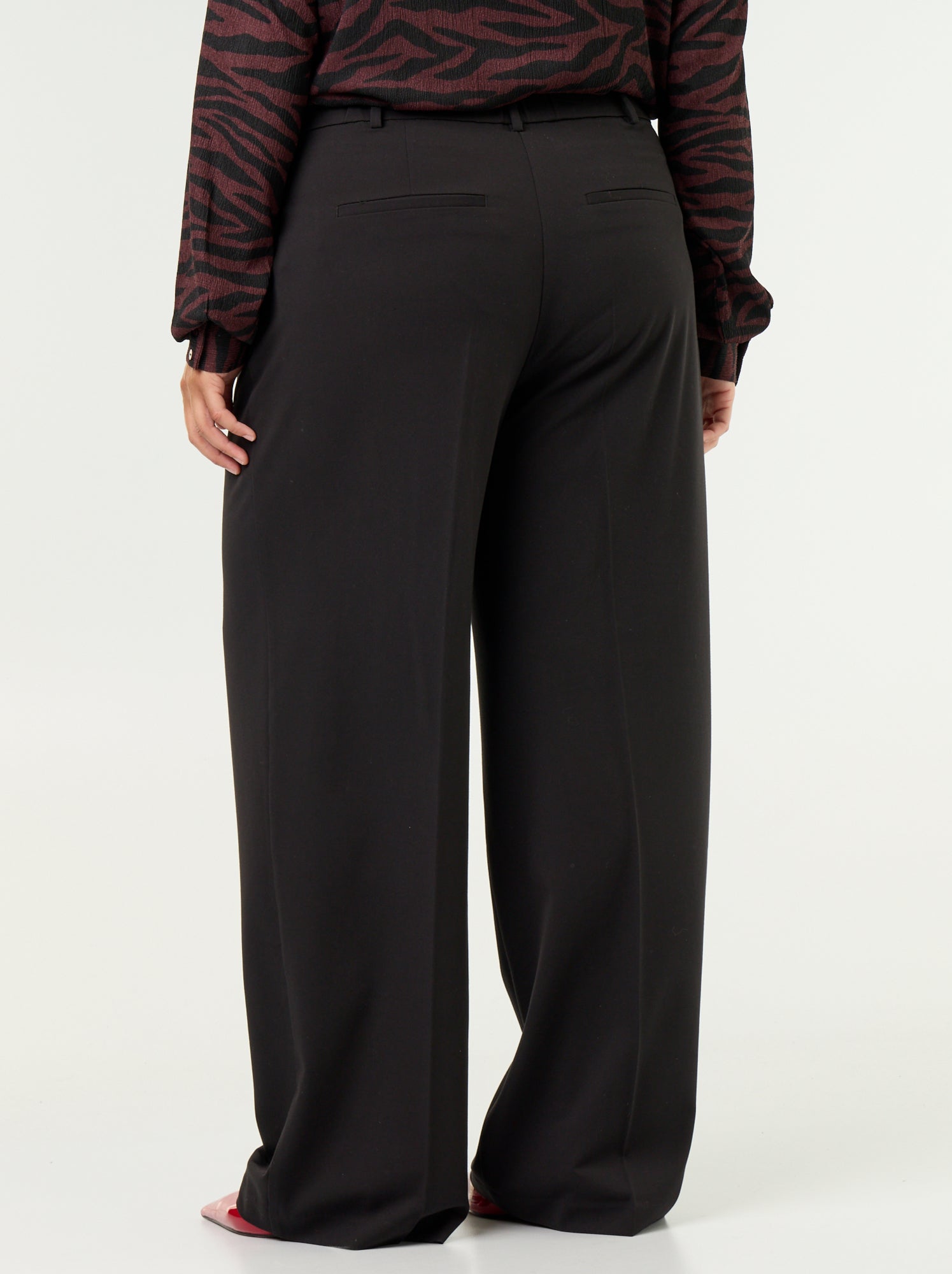 Pantalon cigarette large - Noir