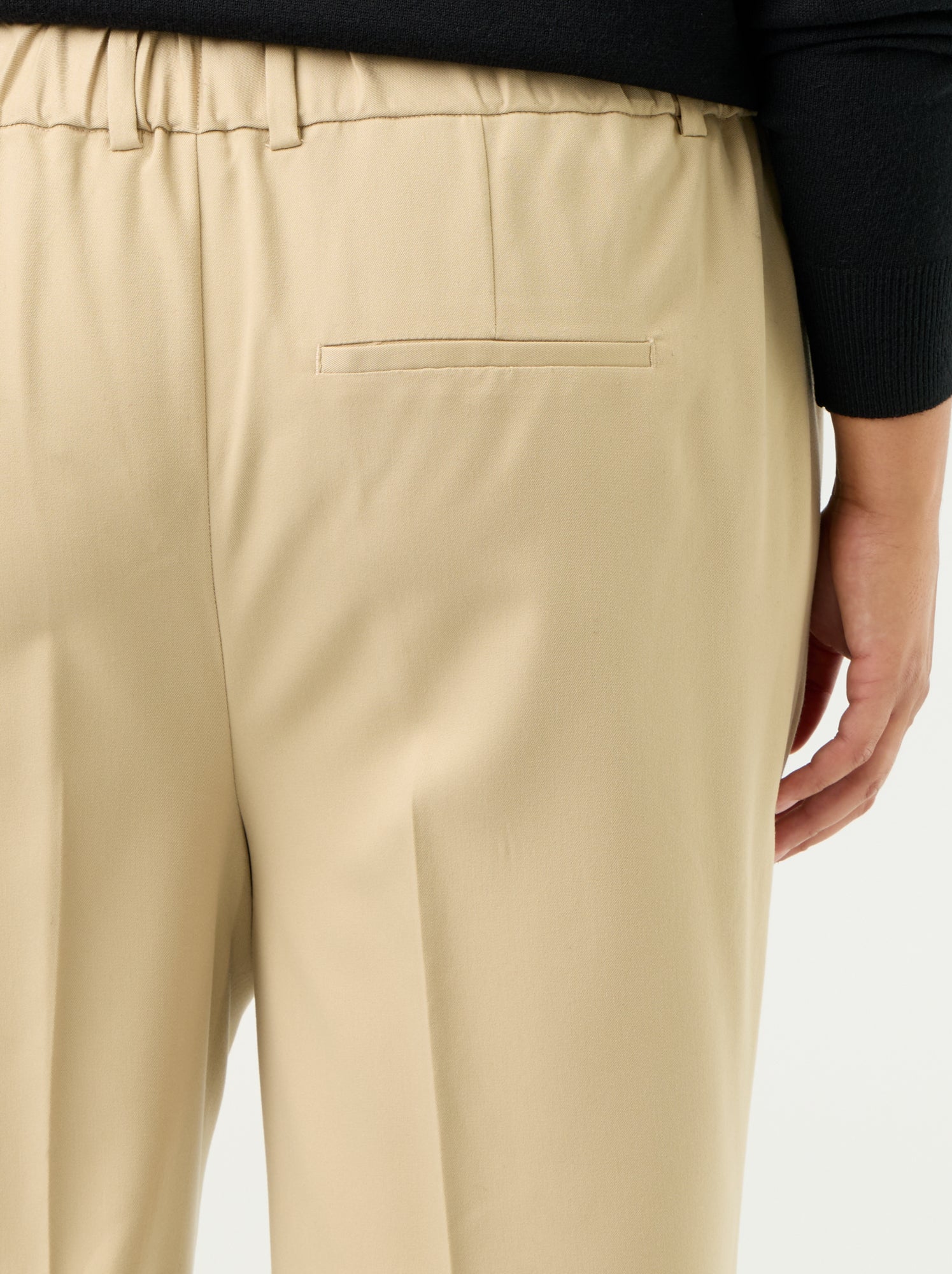 Pantalon cigarette uni - Beige