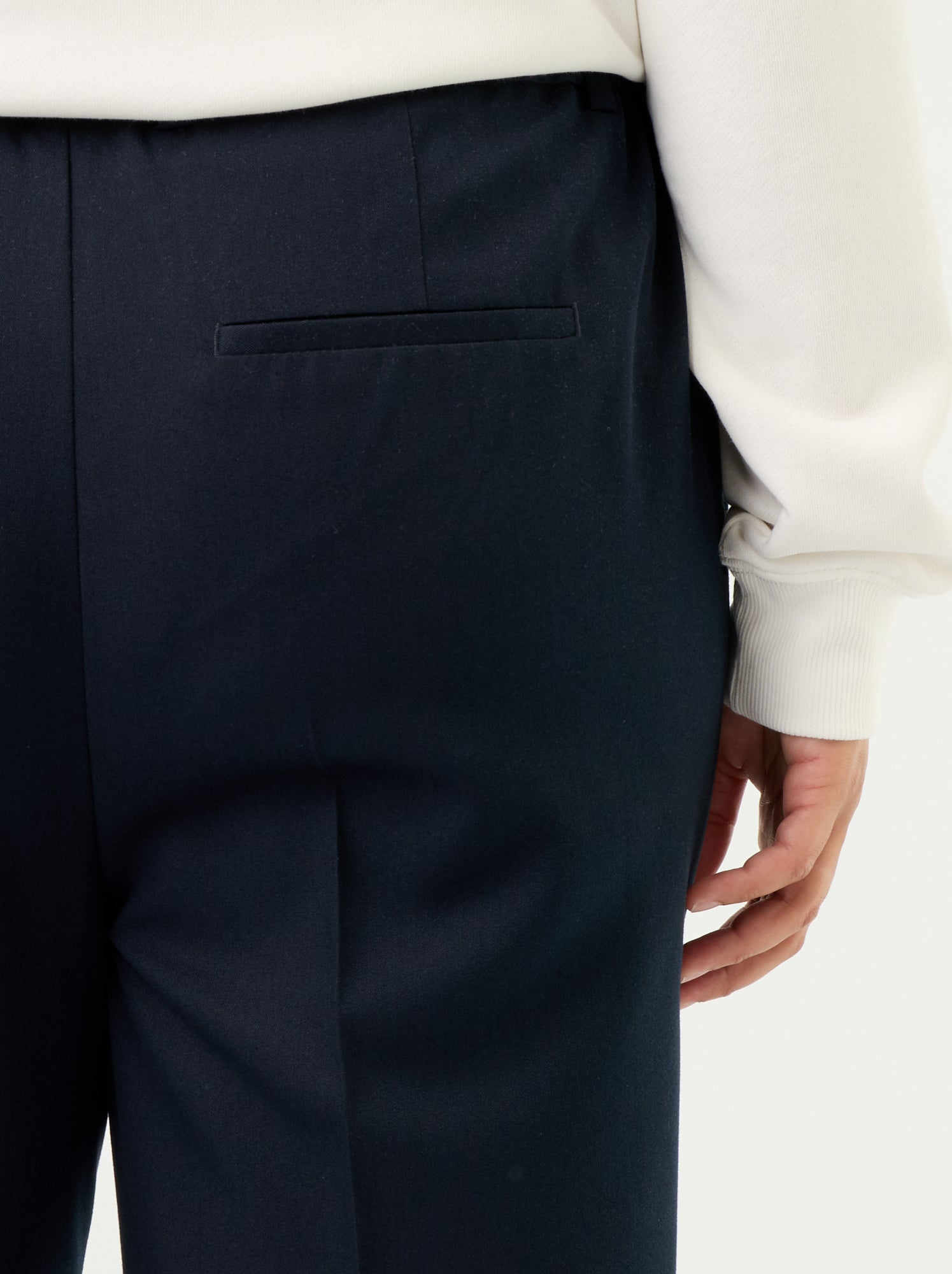 Pantalon cigarette uni - Bleu
