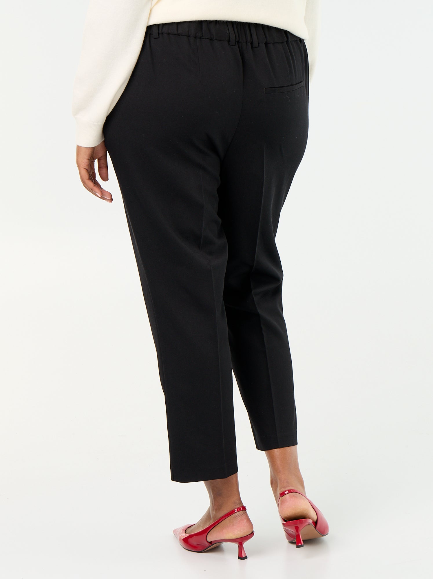 Pantalon cigarette uni - Noir