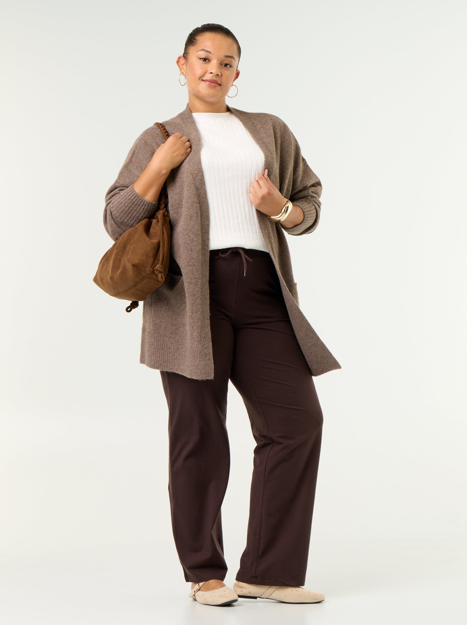 Pantalon confort fin - Marron
