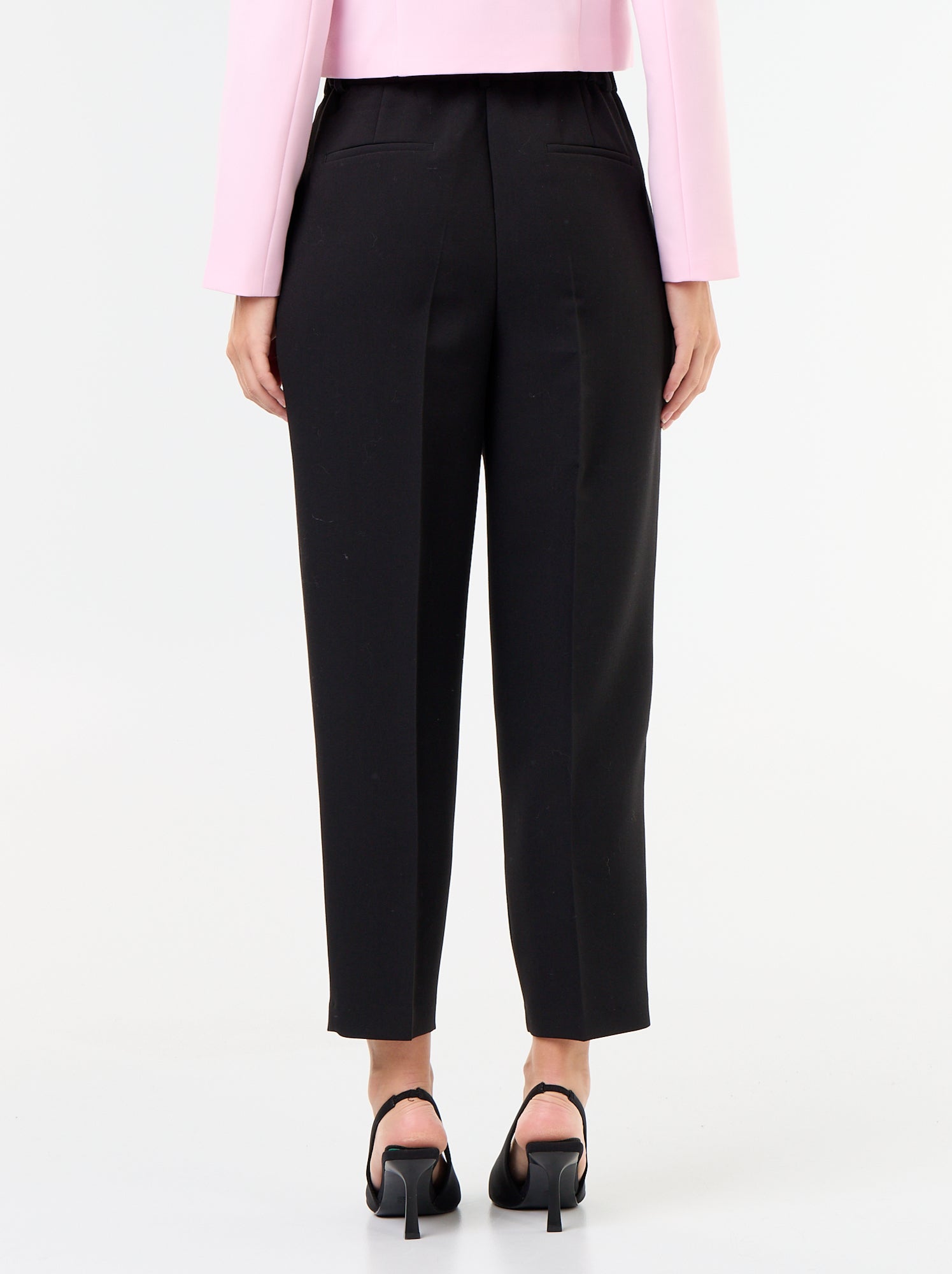 Pantalon coupe carotte taille haute - Noir