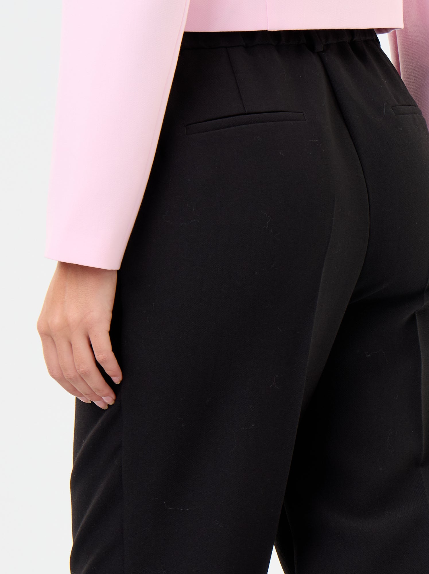 Pantalon coupe carotte taille haute - Noir