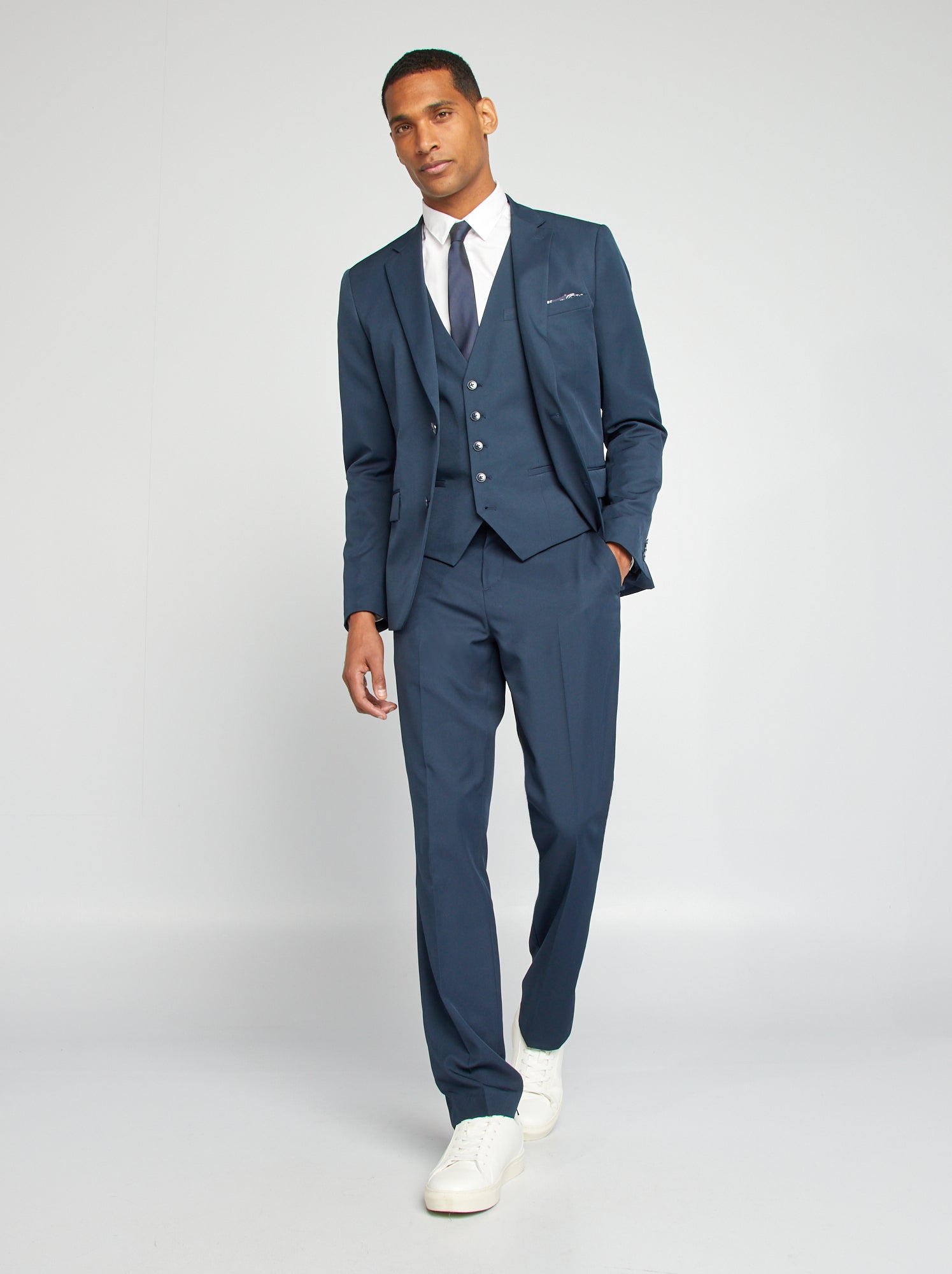 Pantalon de costume slim - Bleu marine