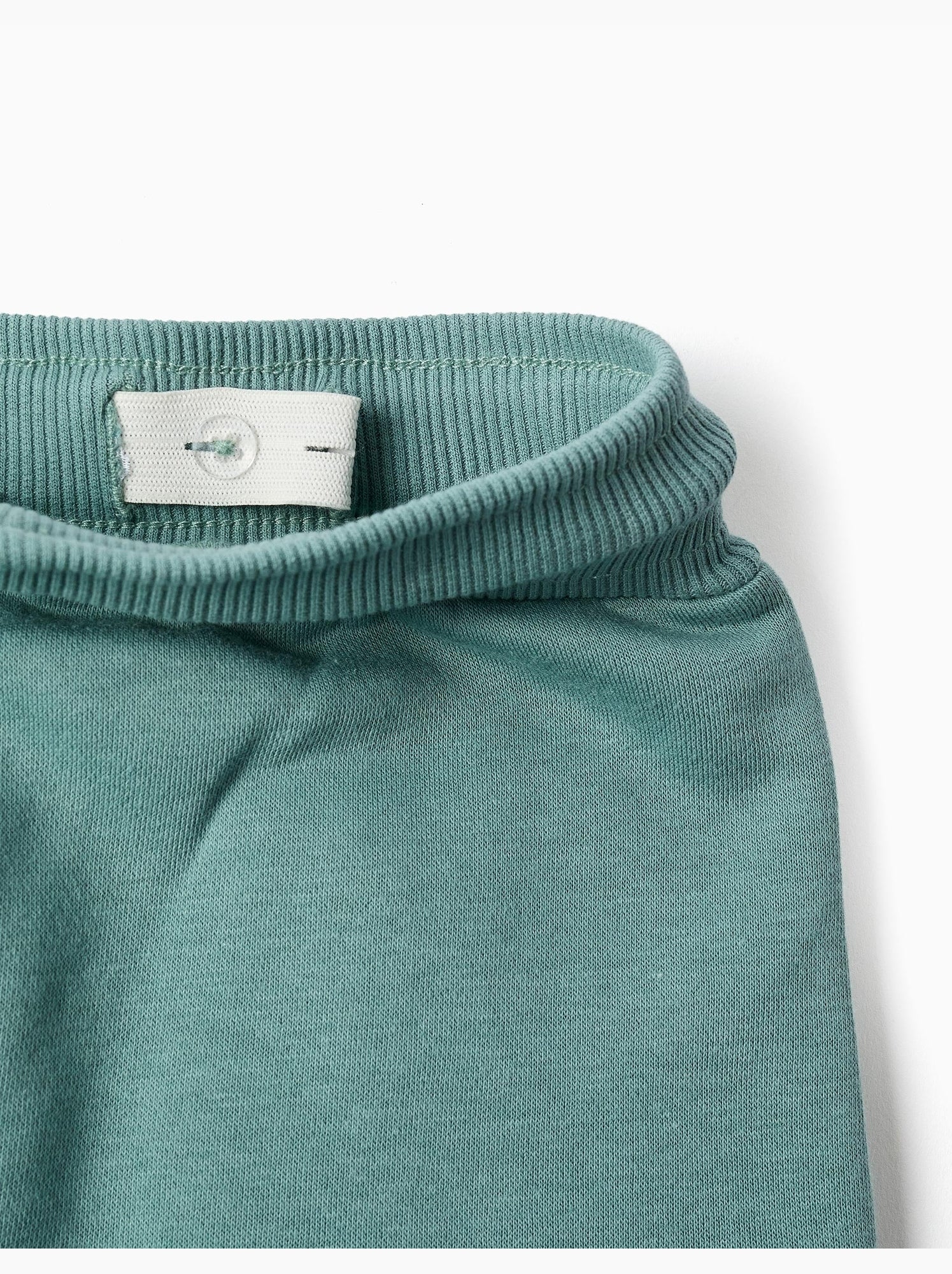 Pantalon de jogging ajusté en coton peigné avec imprimé - Vert clair