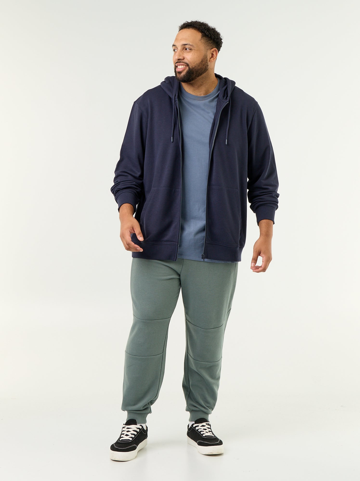 Pantalon de jogging avec bas resserré et poches zippées - Vert