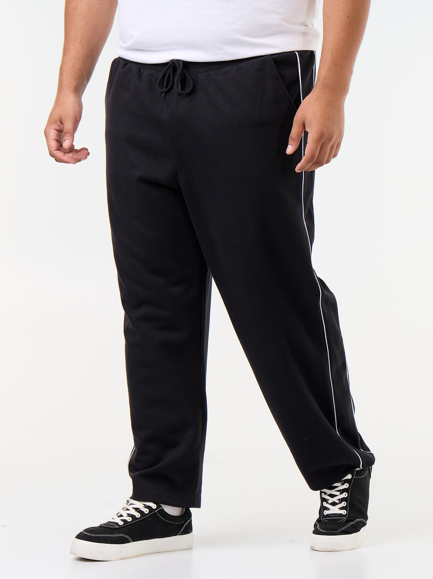 Pantalon de jogging avec liserés contrastés - Noir