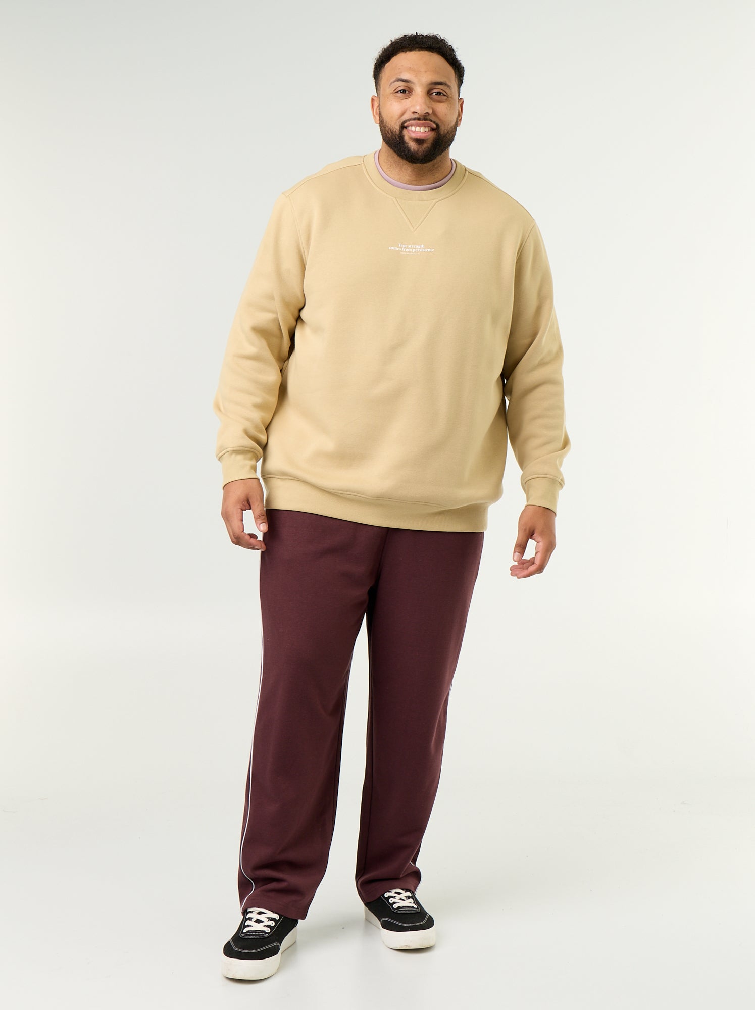 Pantalon de jogging avec liserés contrastés - Violet