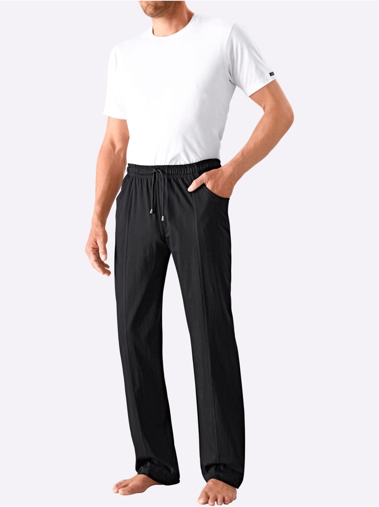 Pantalon de jogging ceinture élastique confortable - taille standard - moda vilona - Noir