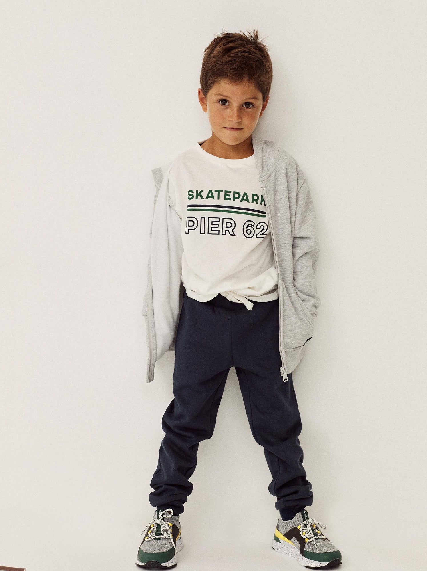 Pantalon de jogging en coton - Bleu foncé