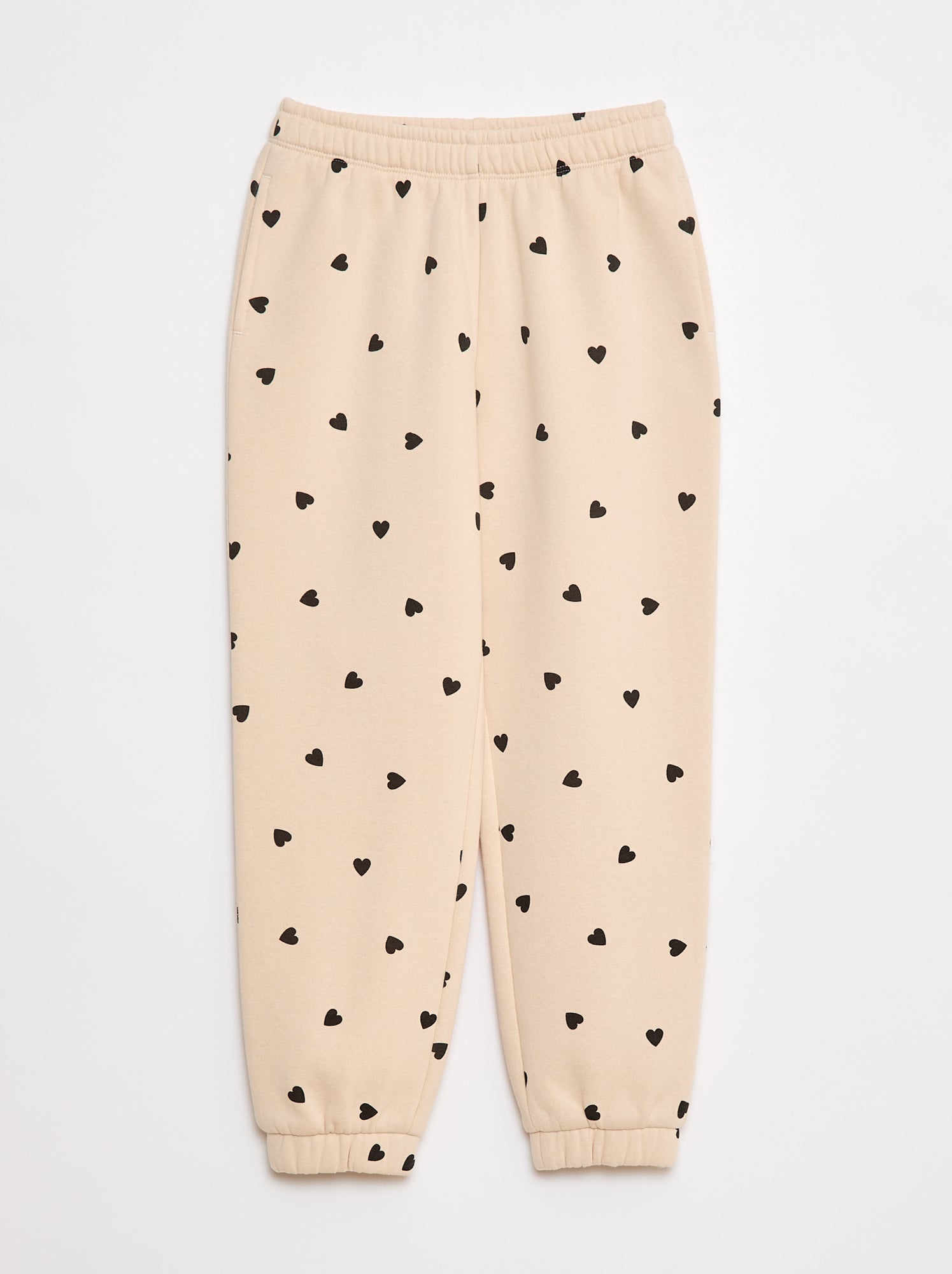 Pantalon de jogging en molleton gratté - Beige (DVS42_2)