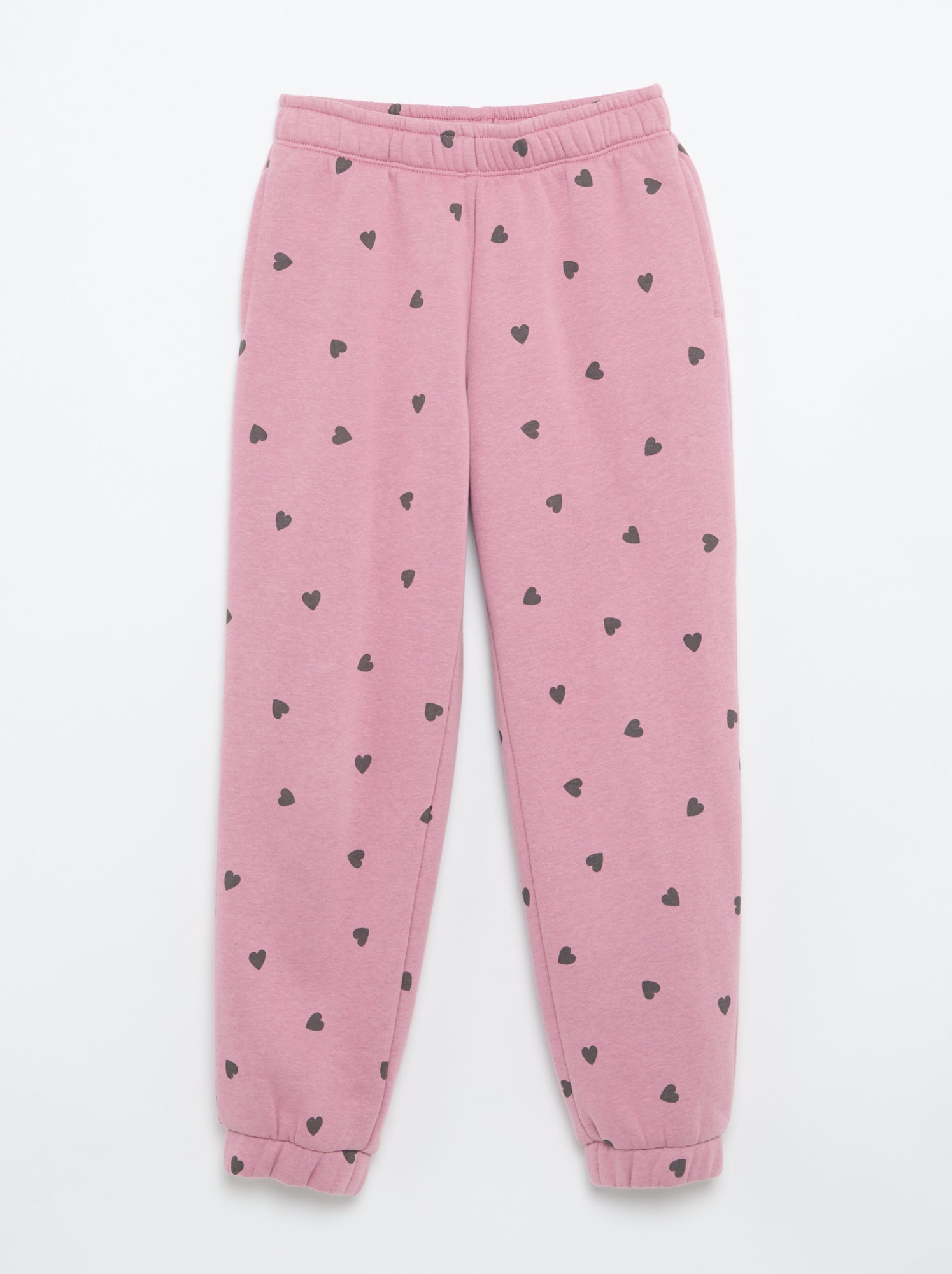 Pantalon de jogging en molleton gratté - Rose