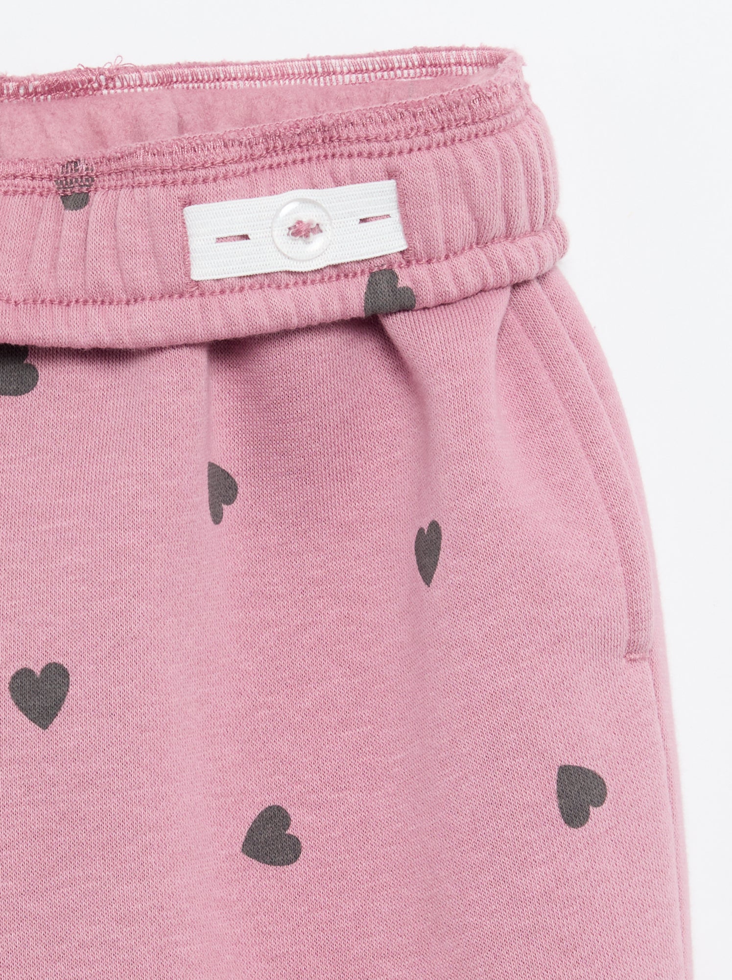 Pantalon de jogging en molleton gratté - Rose