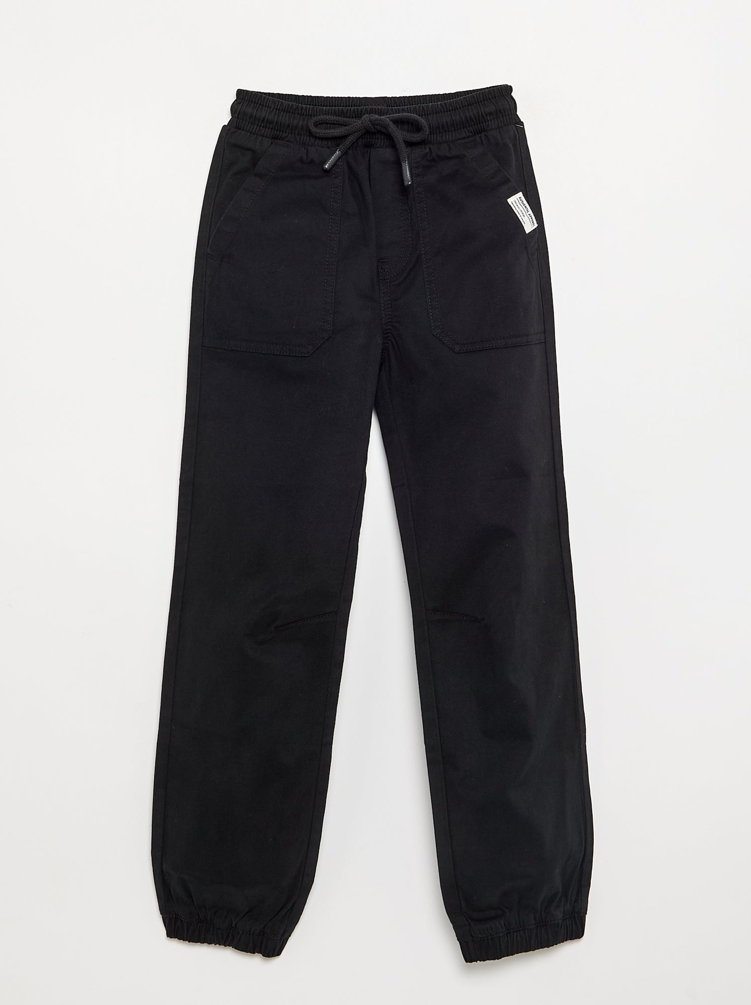 Pantalon de jogging en twill - coupe ajustée - Noir