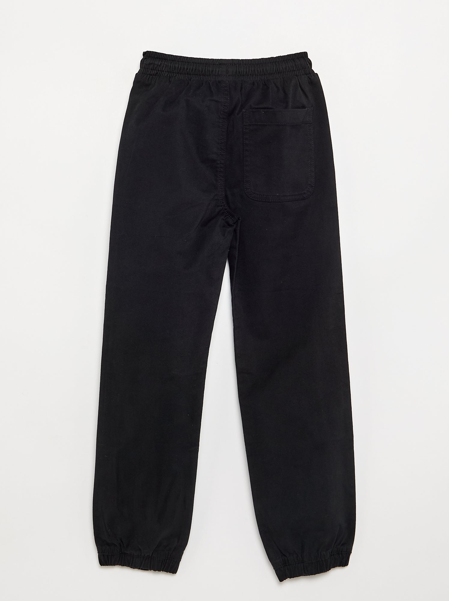 Pantalon de jogging en twill - coupe ajustée - Noir