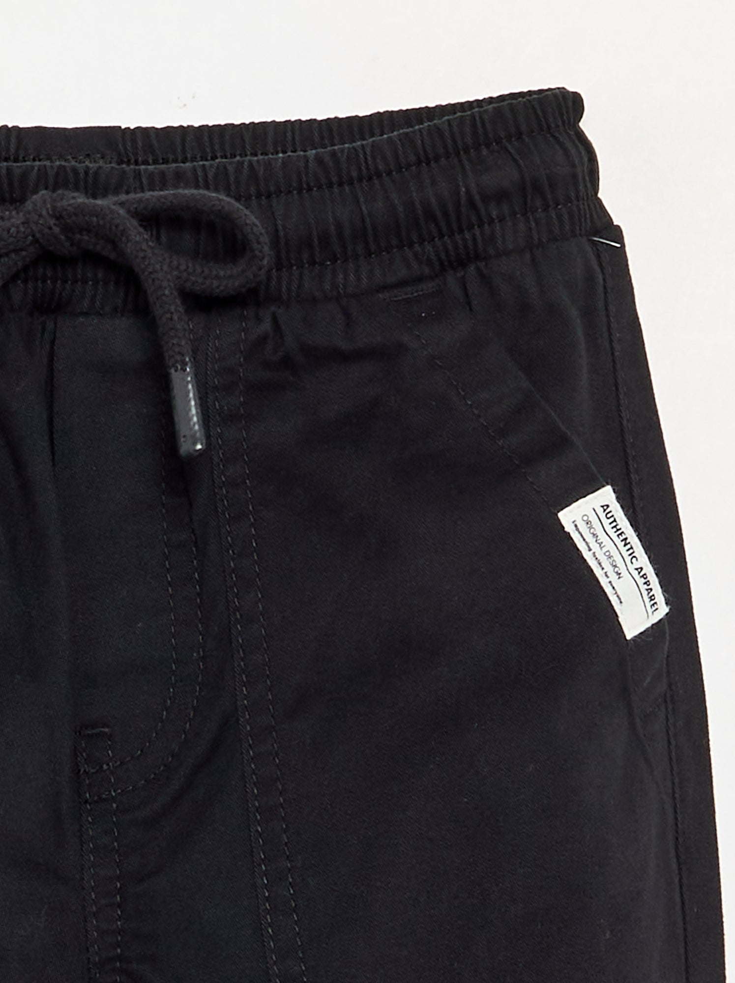 Pantalon de jogging en twill - coupe ajustée - Noir