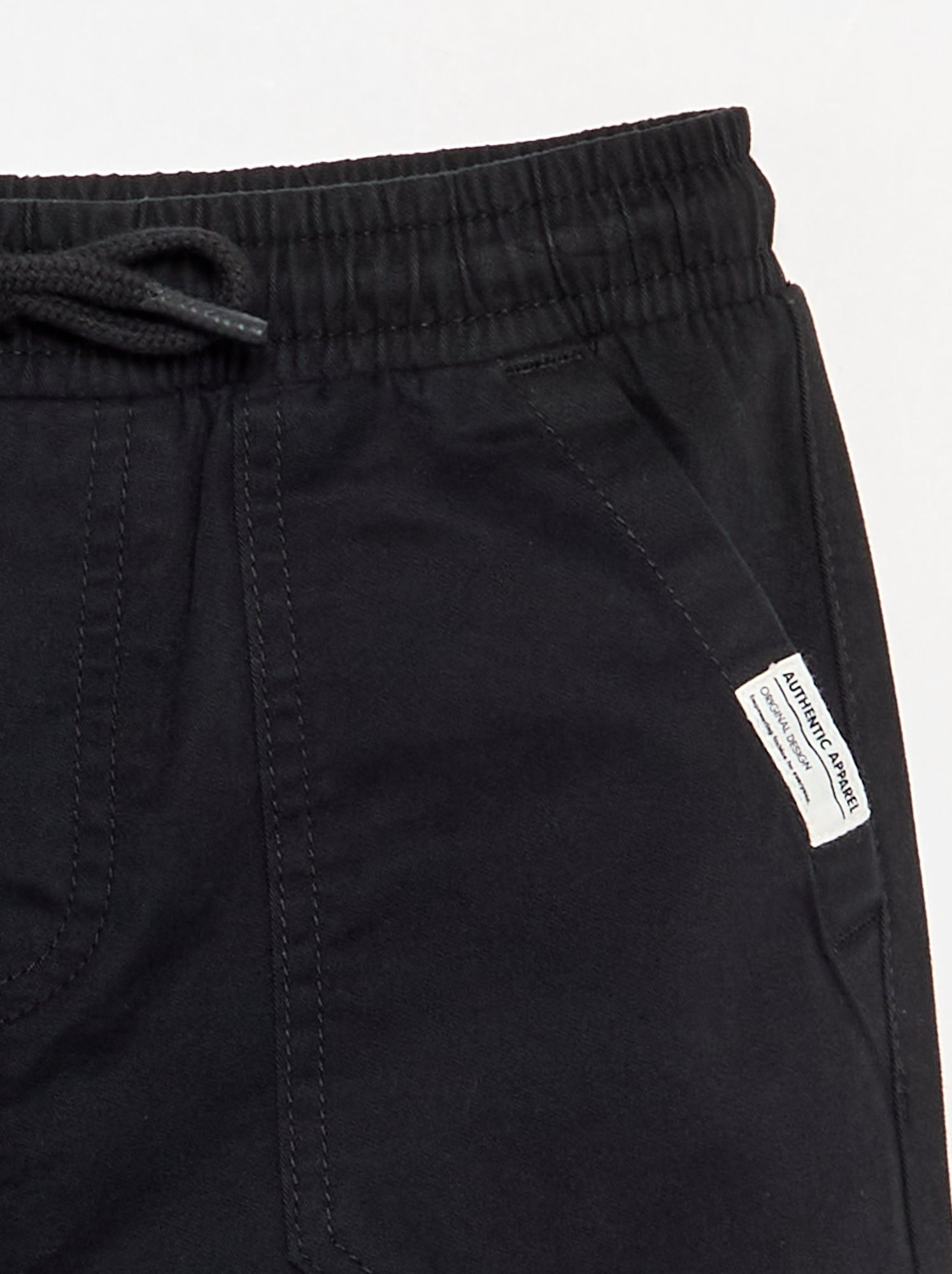 Pantalon de jogging en twill - coupe confortable - Noir