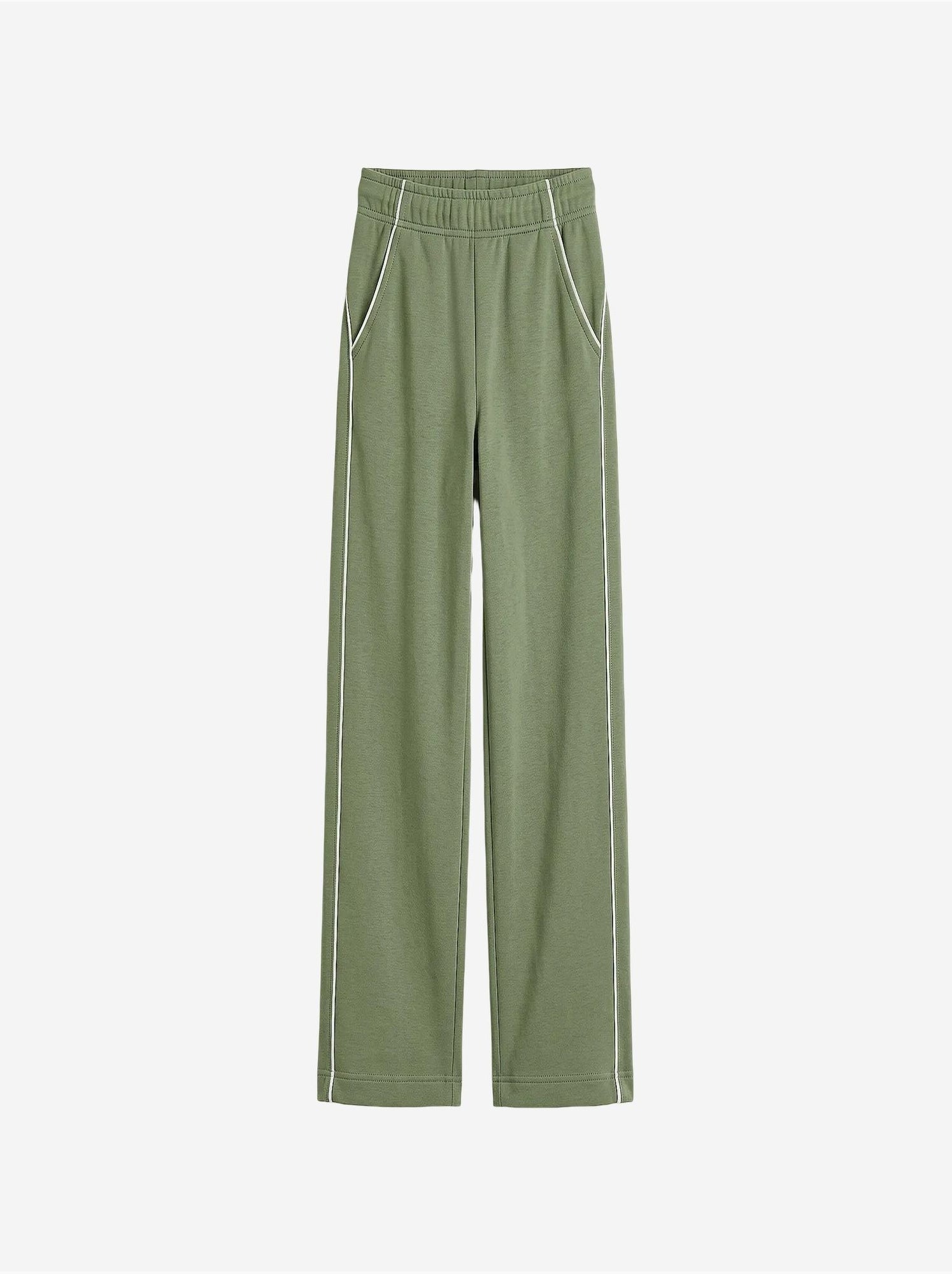 Pantalon de jogging jeunesse à taille élastique jambe large tommy - Kaki