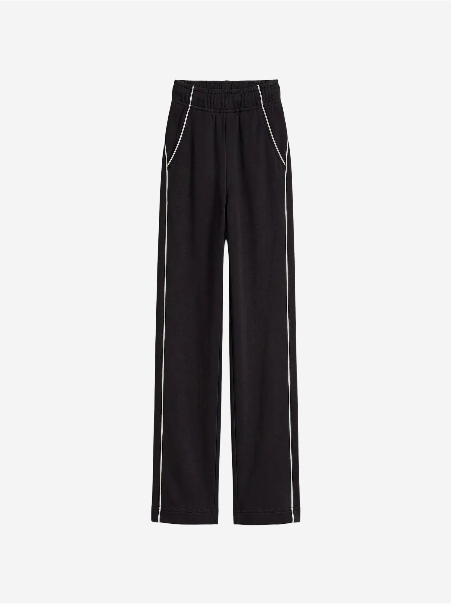 Pantalon de jogging jeunesse à taille élastique jambe large tommy - Noir