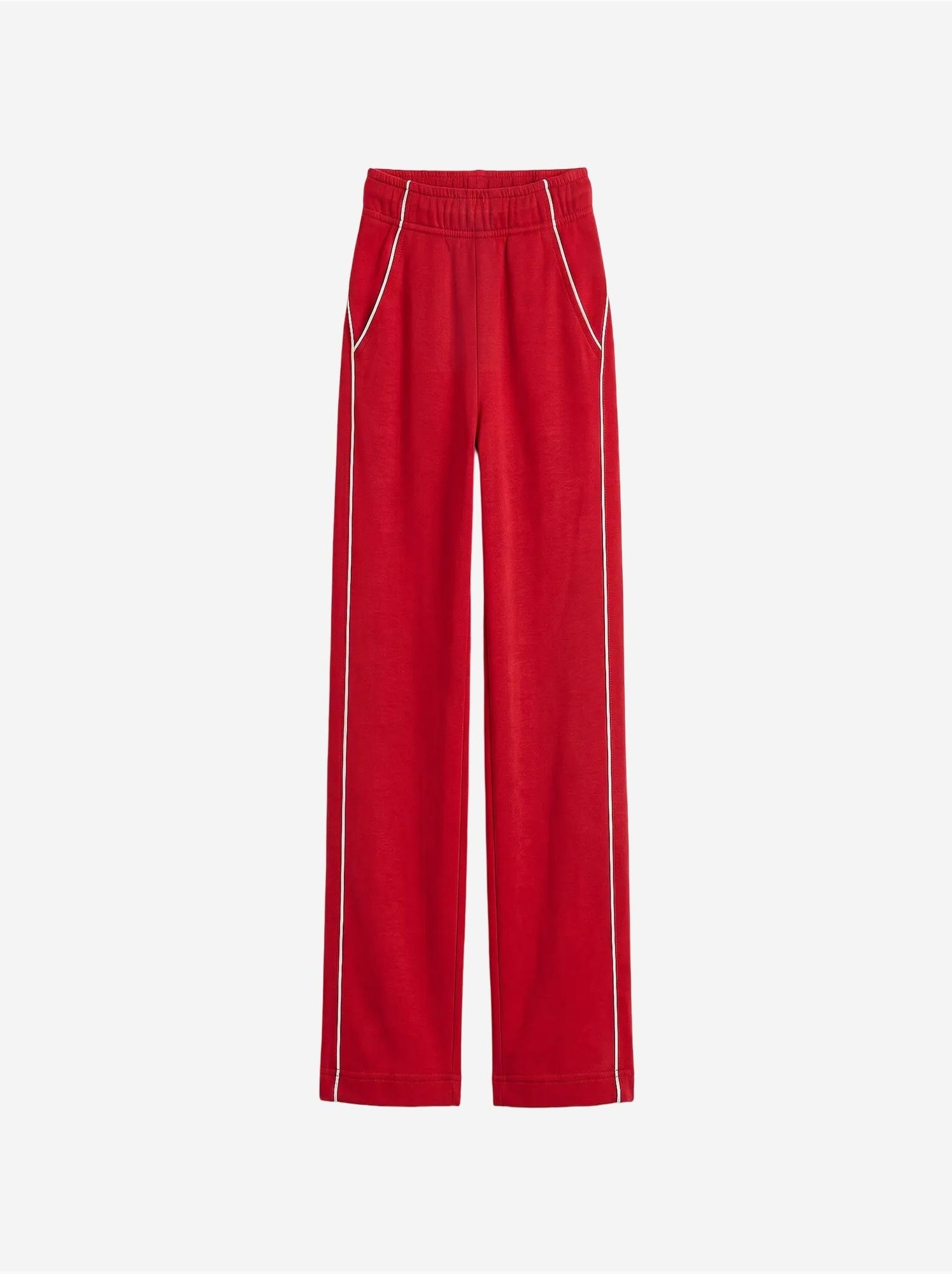 Pantalon de jogging jeunesse à taille élastique jambe large tommy - Rouge