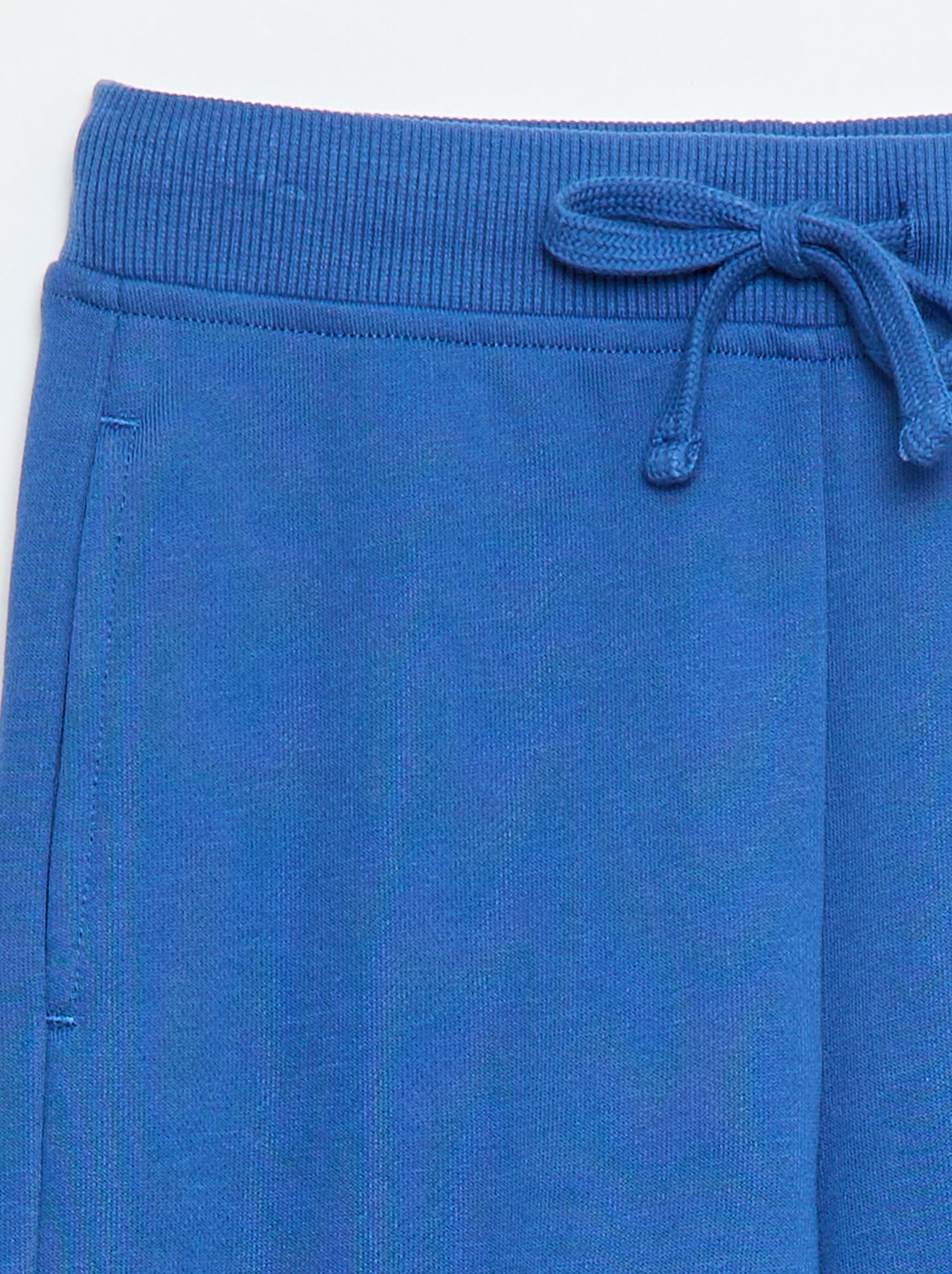 Pantalon de jogging uni avec taille élastiquée - Bleu