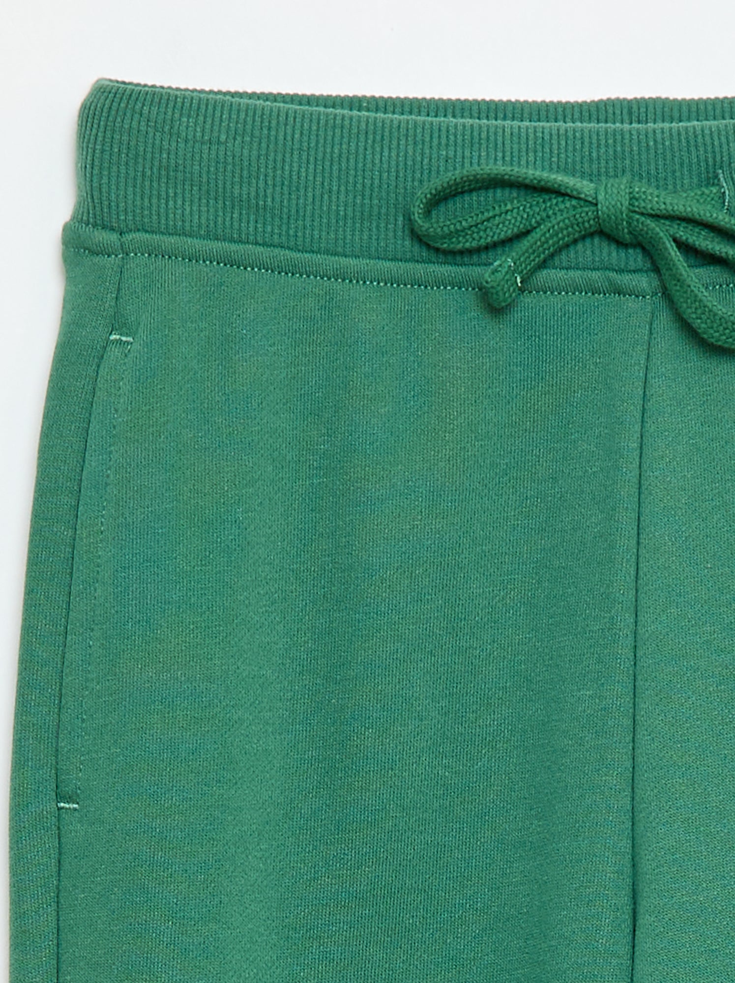 Pantalon de jogging uni avec taille élastiquée - Vert