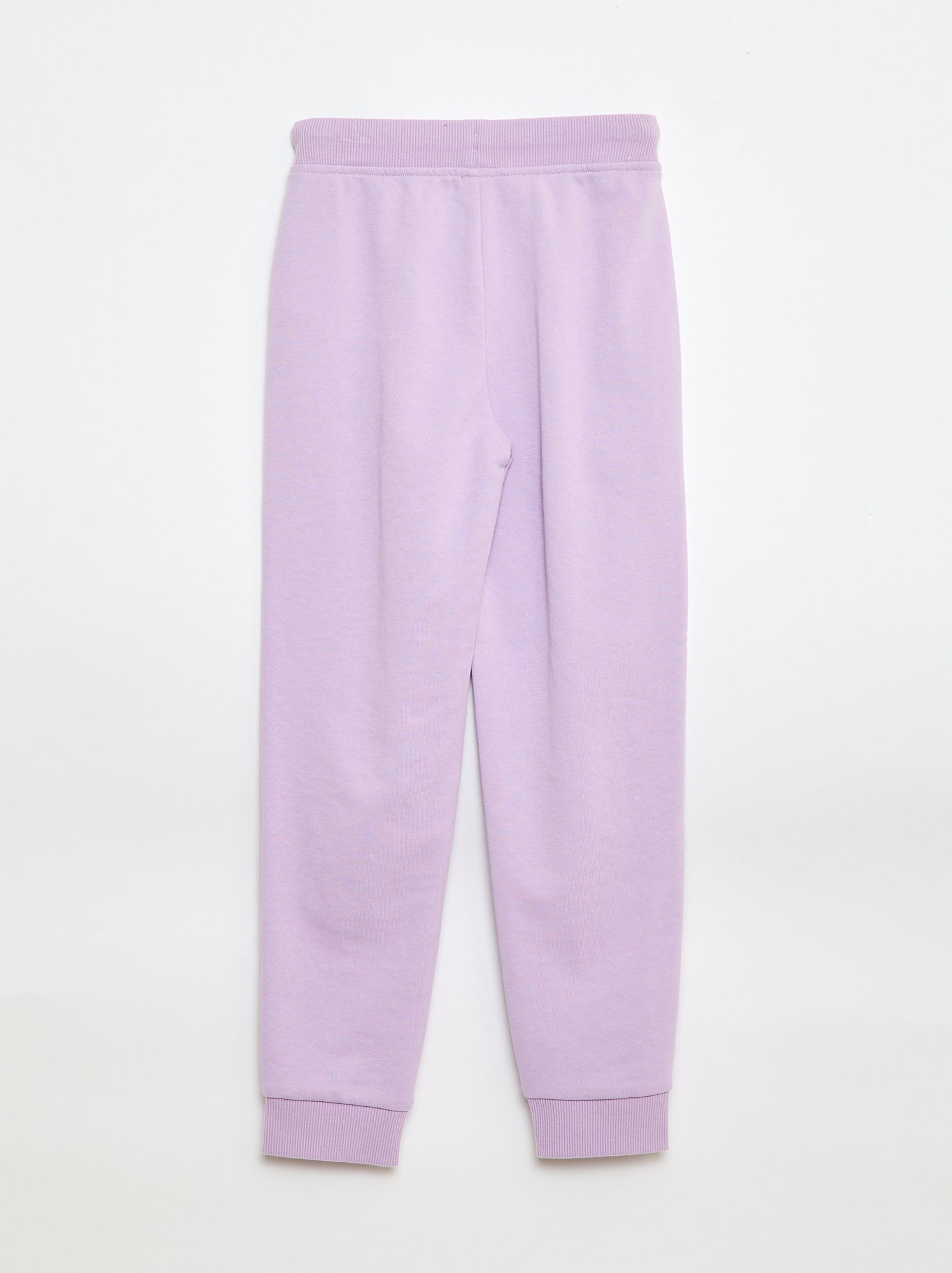 Pantalon de jogging uni avec taille élastiquée - Violet