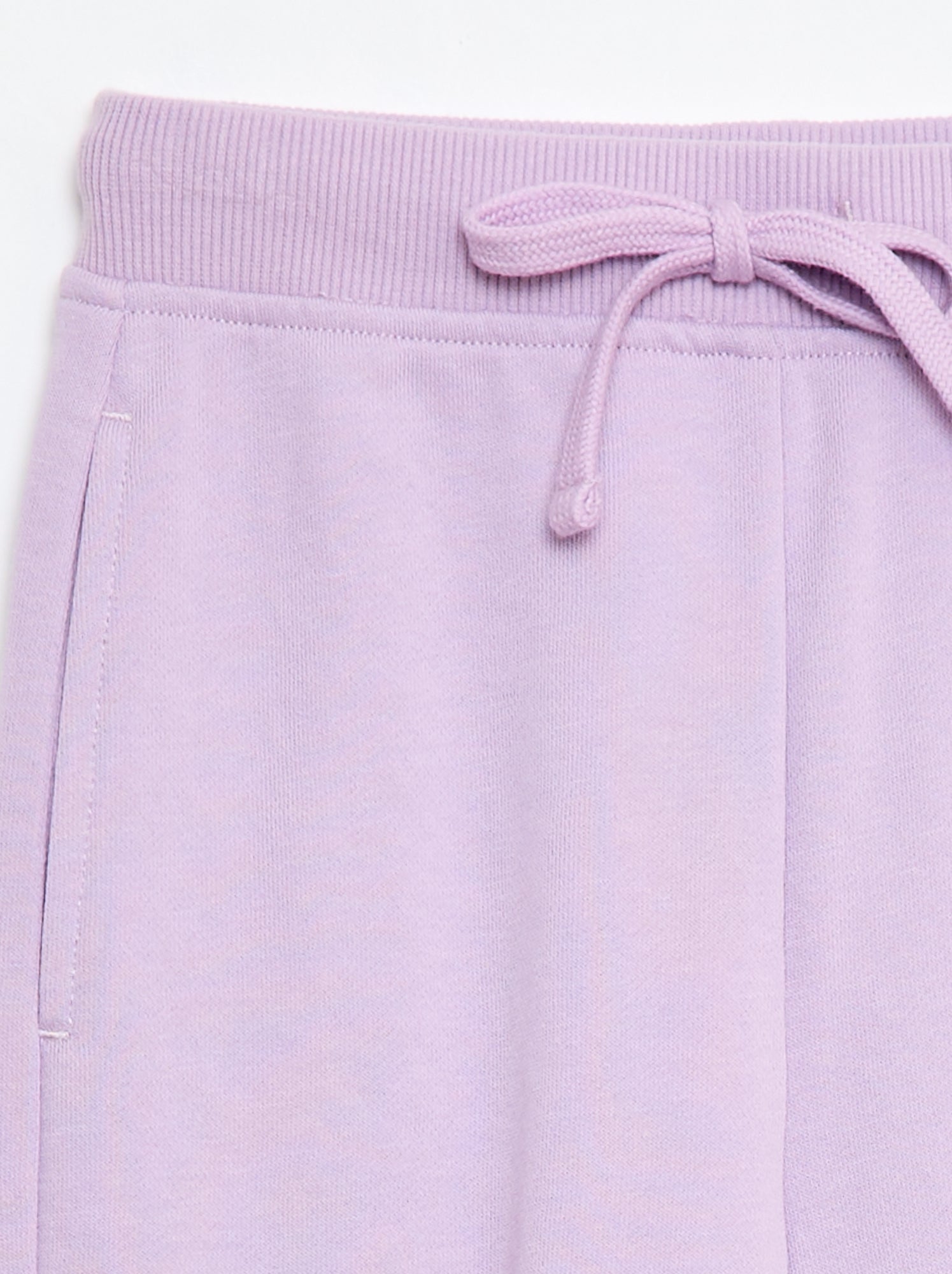 Pantalon de jogging uni avec taille élastiquée - Violet