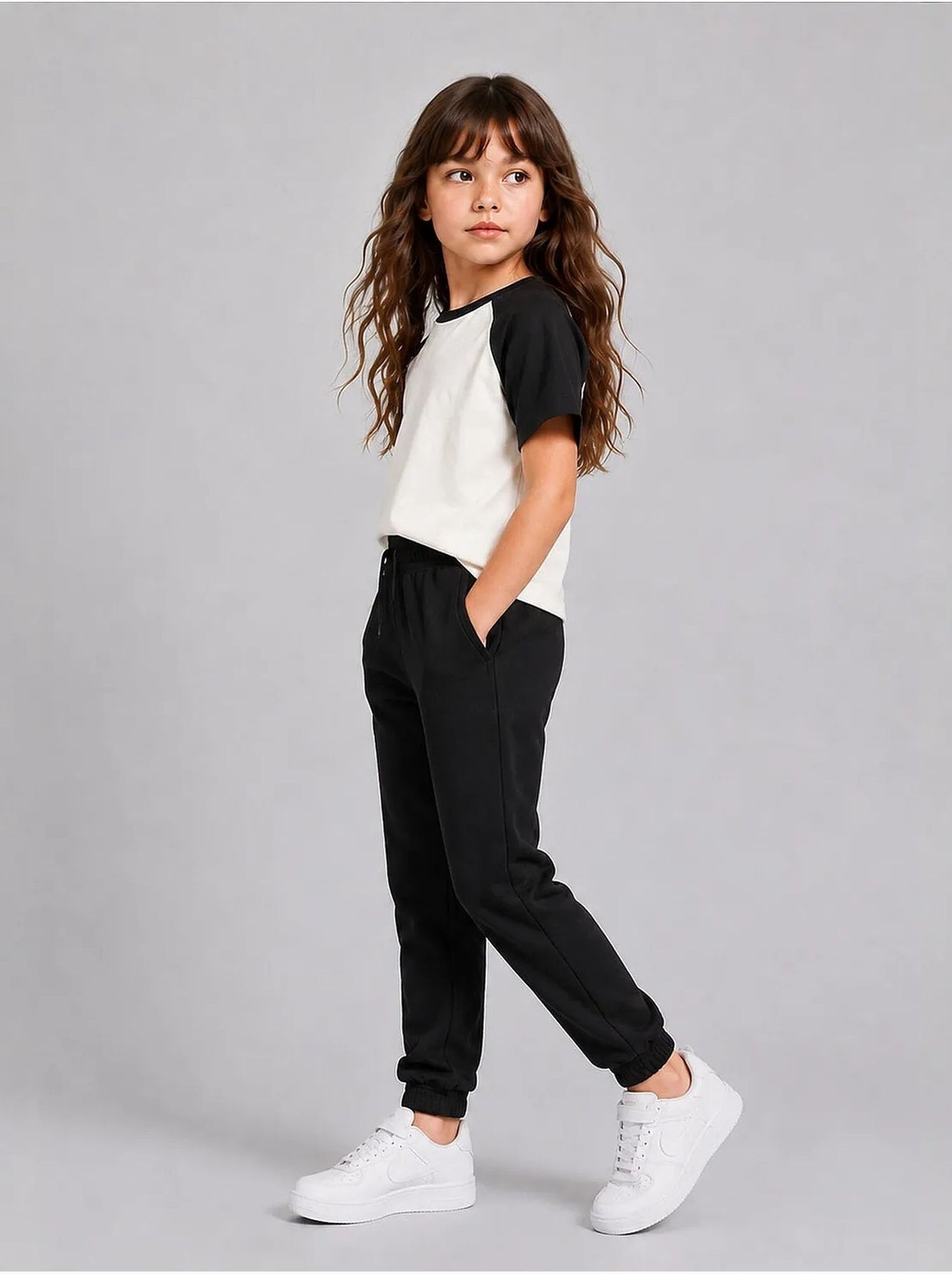 Pantalon de jogging unisexe junior à jambe fuselée tommy - Noir